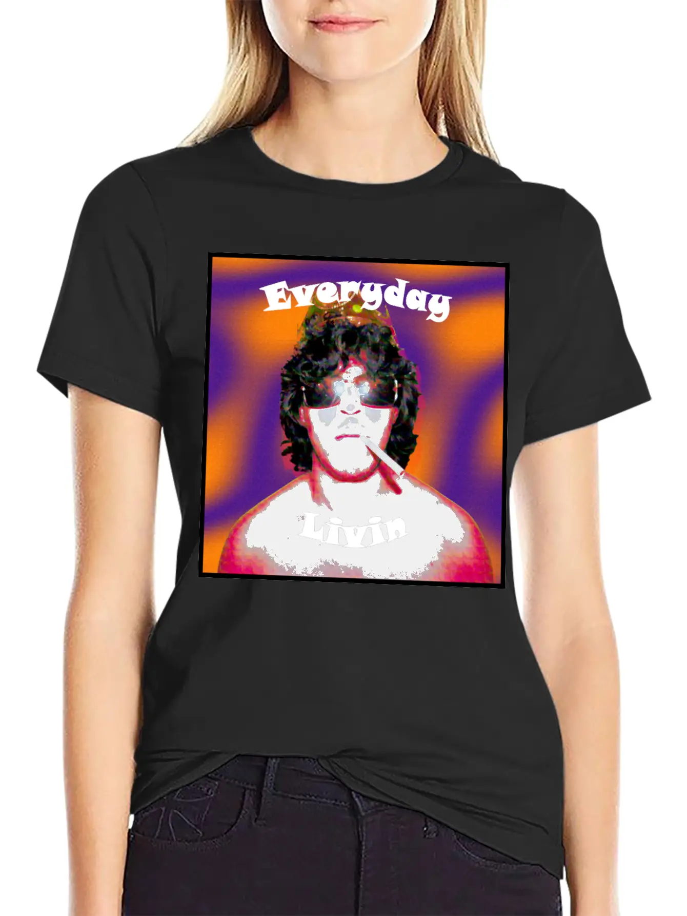 Everyday Livin Album Cover Stylish Everyday T-Shirt – Unisex Basic Cotton Tee