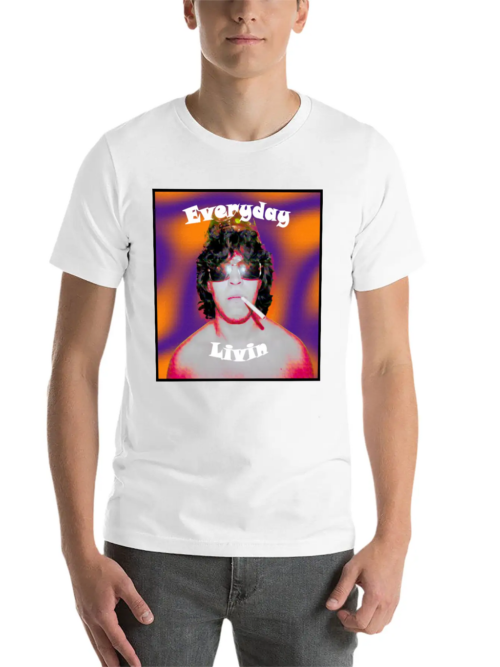 Everyday Livin Album Cover Stylish Everyday T-Shirt – Unisex Basic Cotton Tee