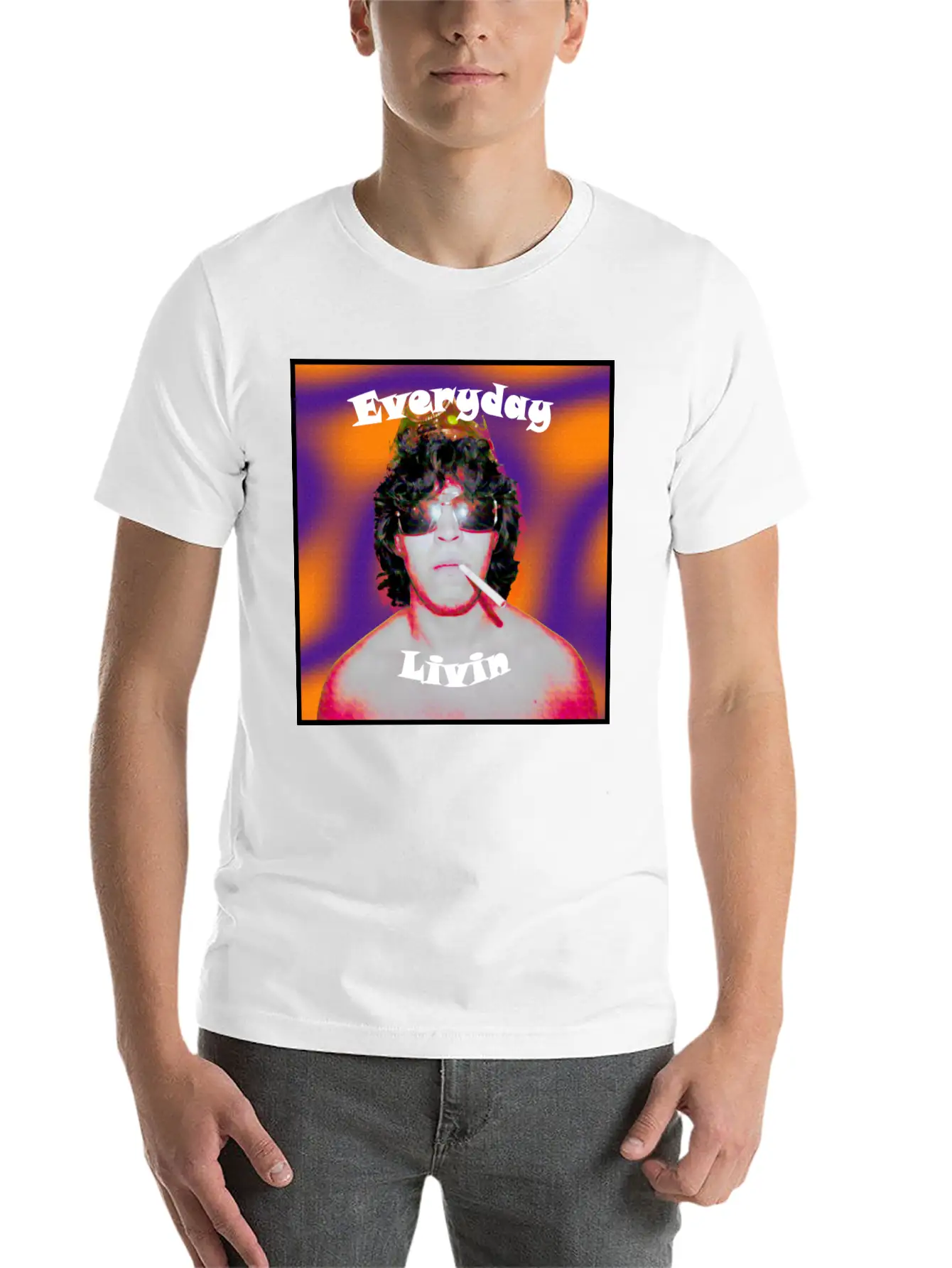 Everyday Livin Album Cover Stylish Everyday T-Shirt – Unisex Basic Cotton Tee