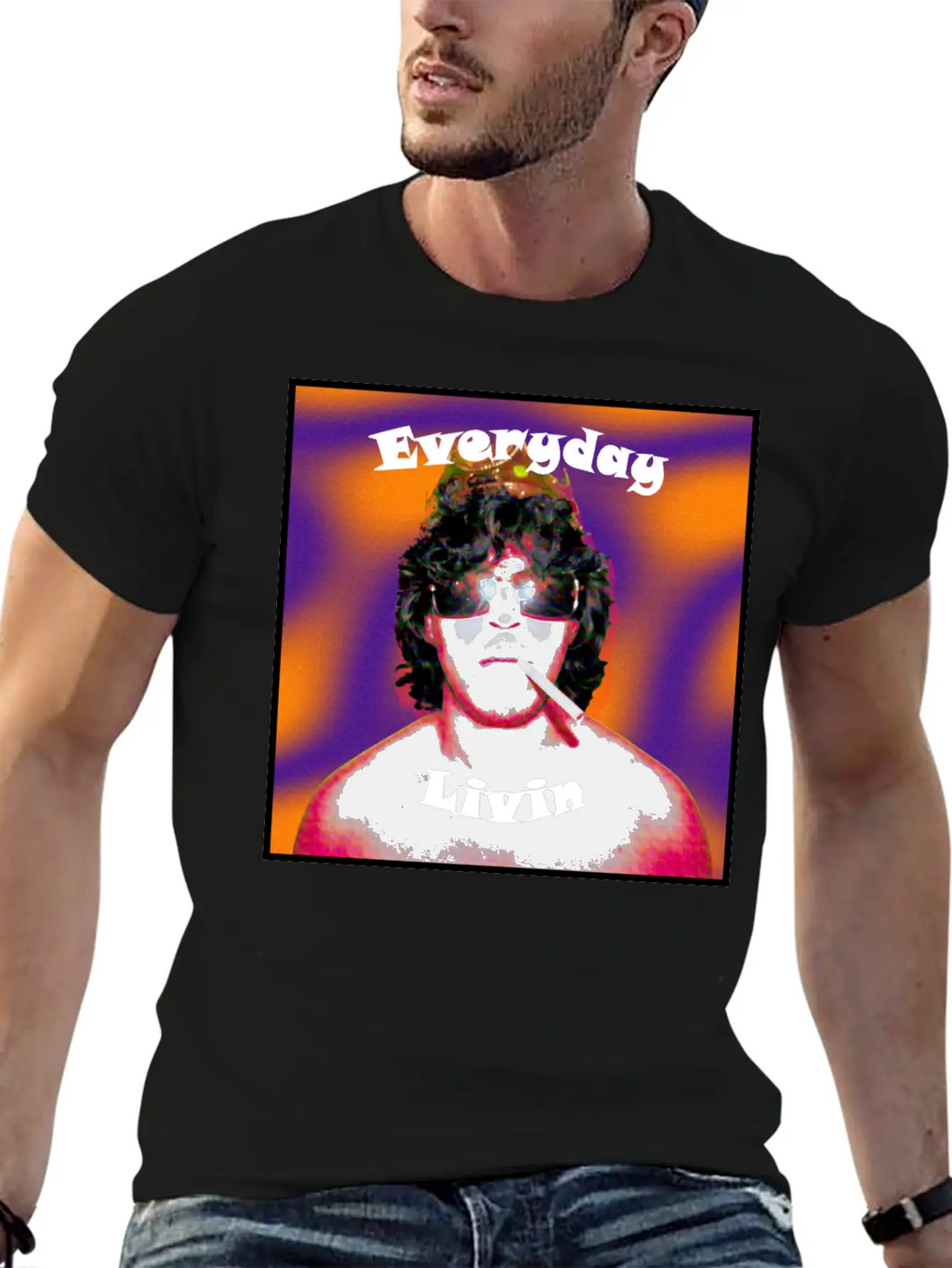 Everyday Livin Album Cover Stylish Everyday T-Shirt – Unisex Basic Cotton Tee