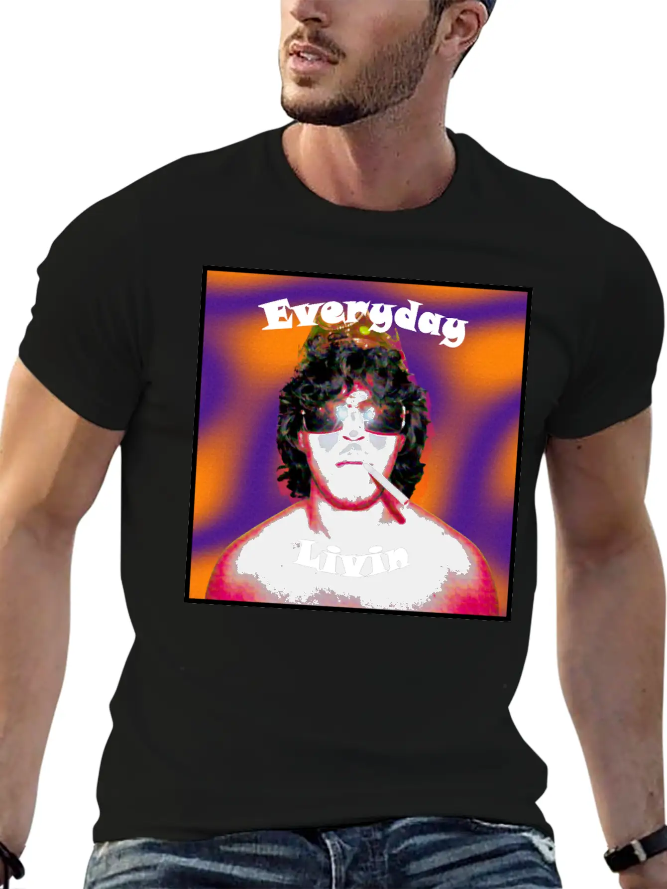 Everyday Livin Album Cover Stylish Everyday T-Shirt – Unisex Basic Cotton Tee