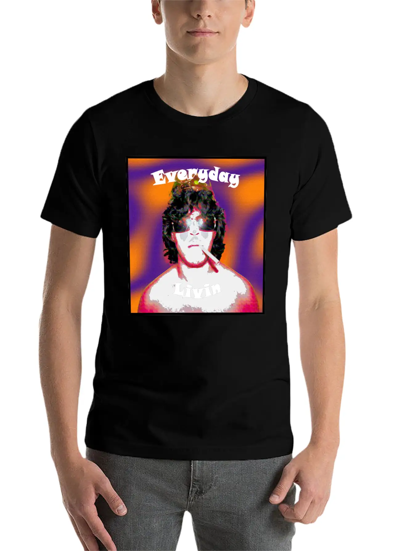 Everyday Livin Album Cover Stylish Everyday T-Shirt – Unisex Basic Cotton Tee