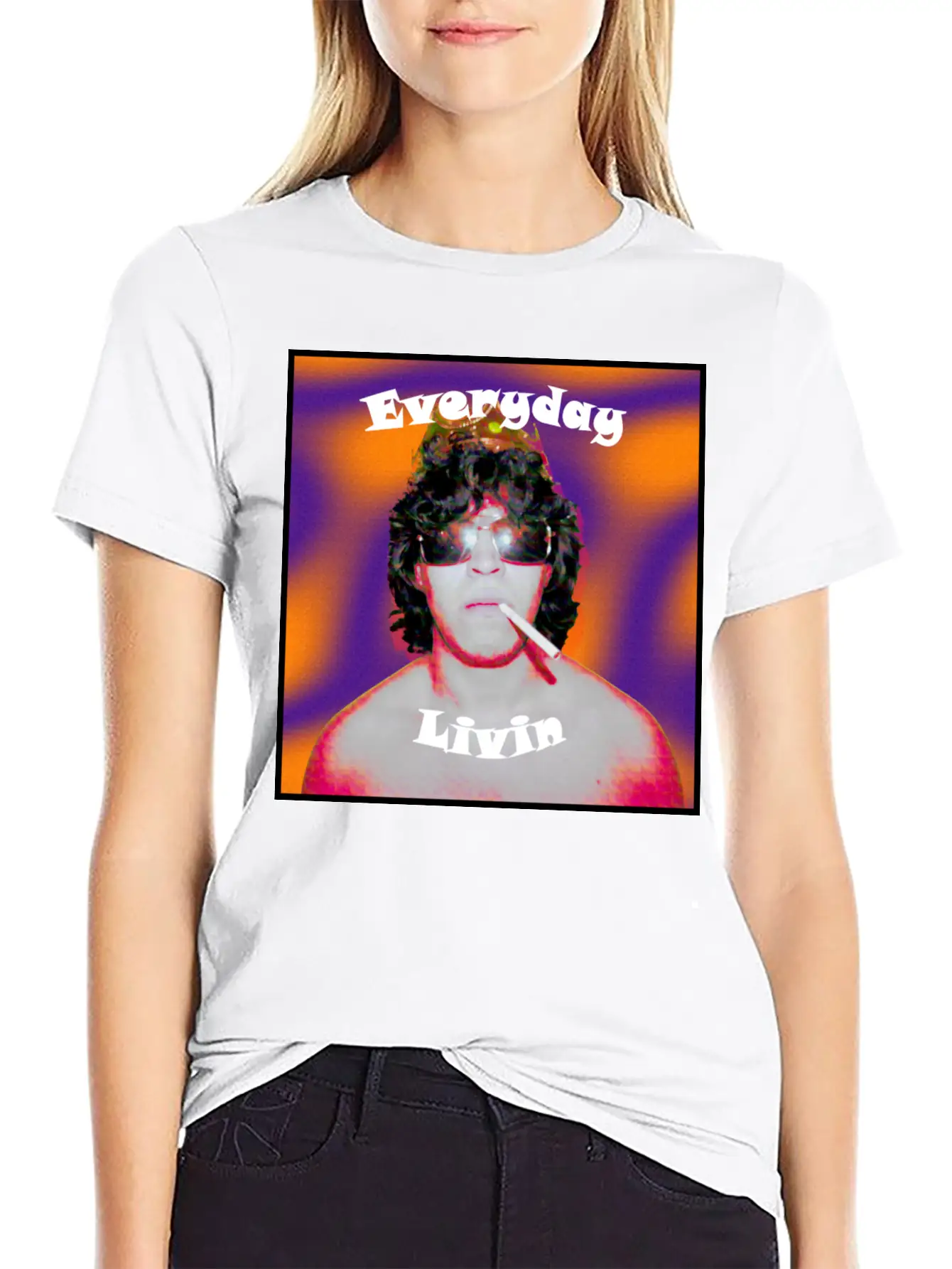 Everyday Livin Album Cover Stylish Everyday T-Shirt – Unisex Basic Cotton Tee