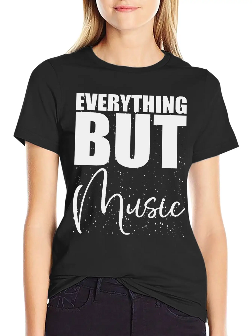 EVERYTHING BUT MUSIC Casual Graphic T-Shirt – Simple And Comfortable Daily Wear