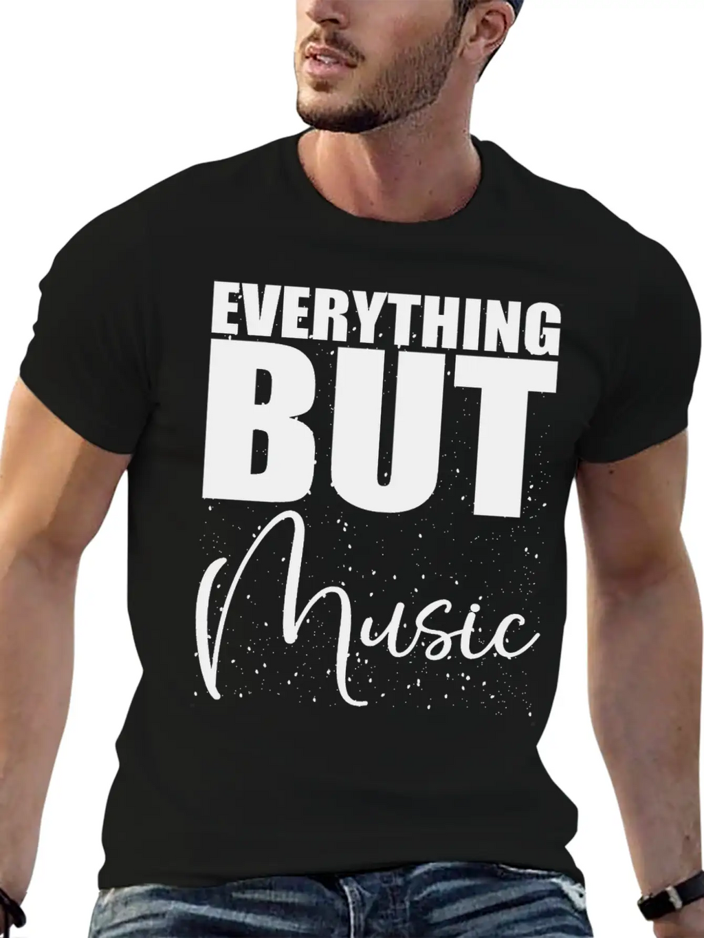 EVERYTHING BUT MUSIC Casual Graphic T-Shirt – Simple And Comfortable Daily Wear