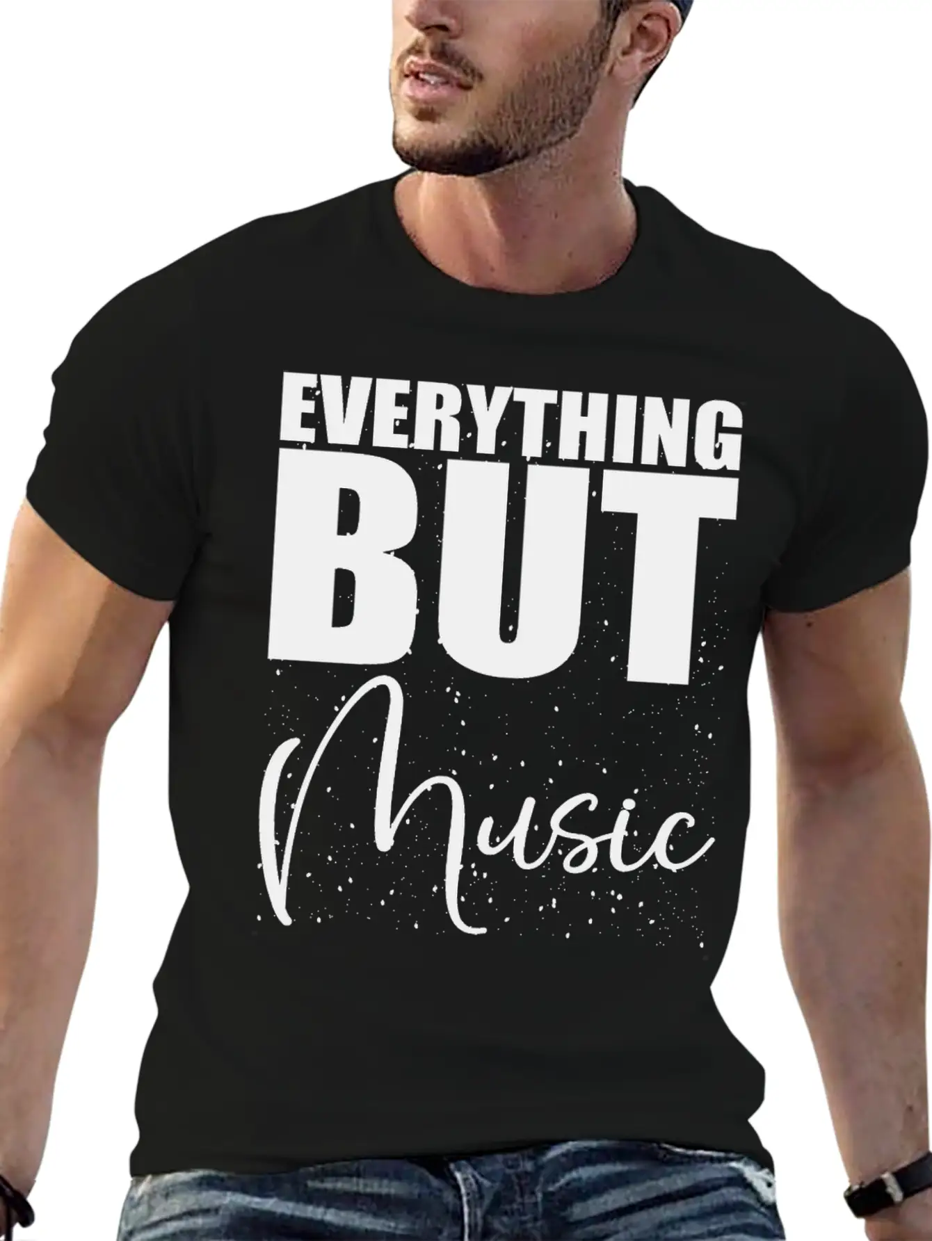 EVERYTHING BUT MUSIC Casual Graphic T-Shirt – Simple And Comfortable Daily Wear
