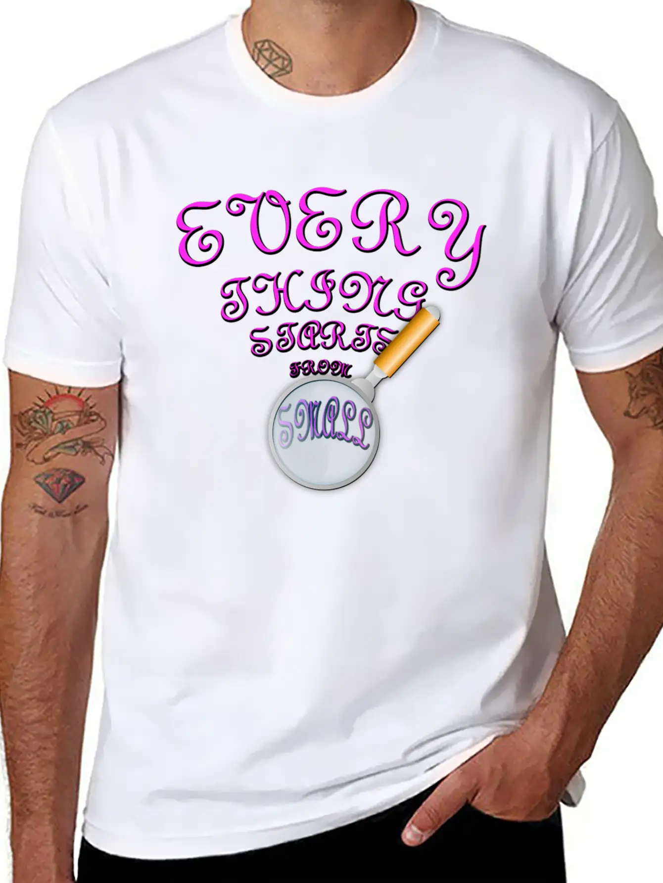 Everything Starts From Small T-Shirt Unisex Casual T-Shirt – Clean Design For Daily Comfort