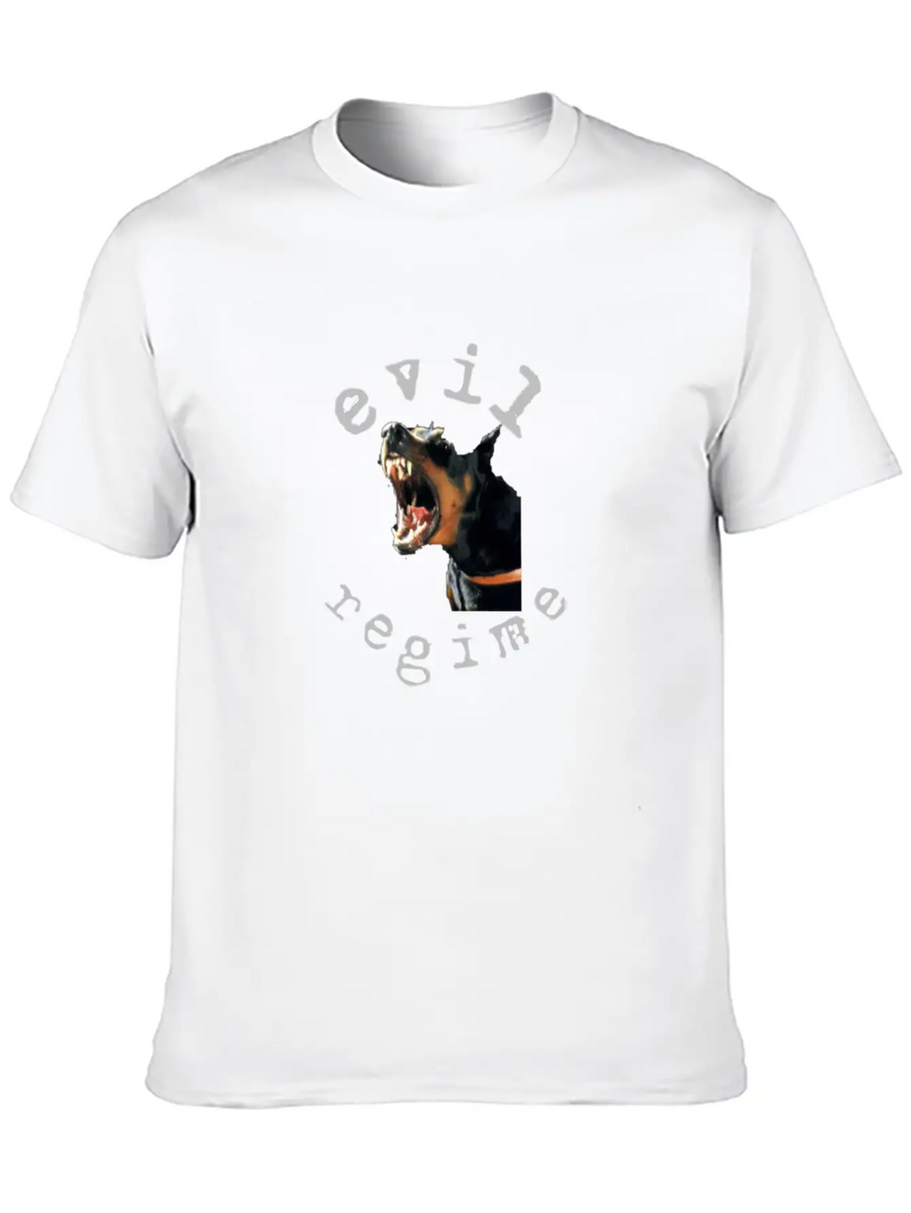 Evil Regime Black Shirt Mean Dog Unisex Short Sleeve Soft Cotton T-Shirt – Casual Everyday Wear
