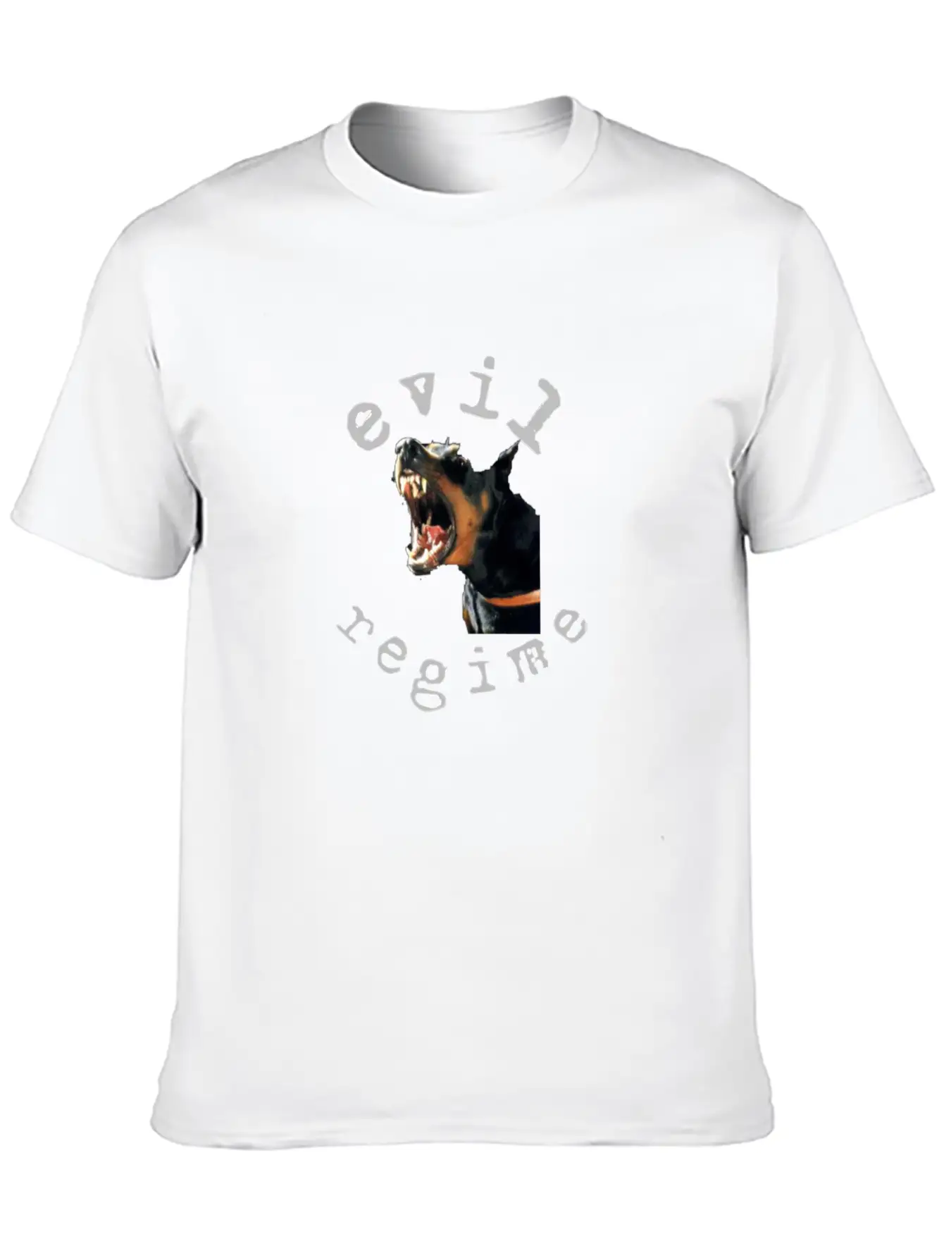 Evil Regime Black Shirt Mean Dog Unisex Short Sleeve Soft Cotton T-Shirt – Casual Everyday Wear