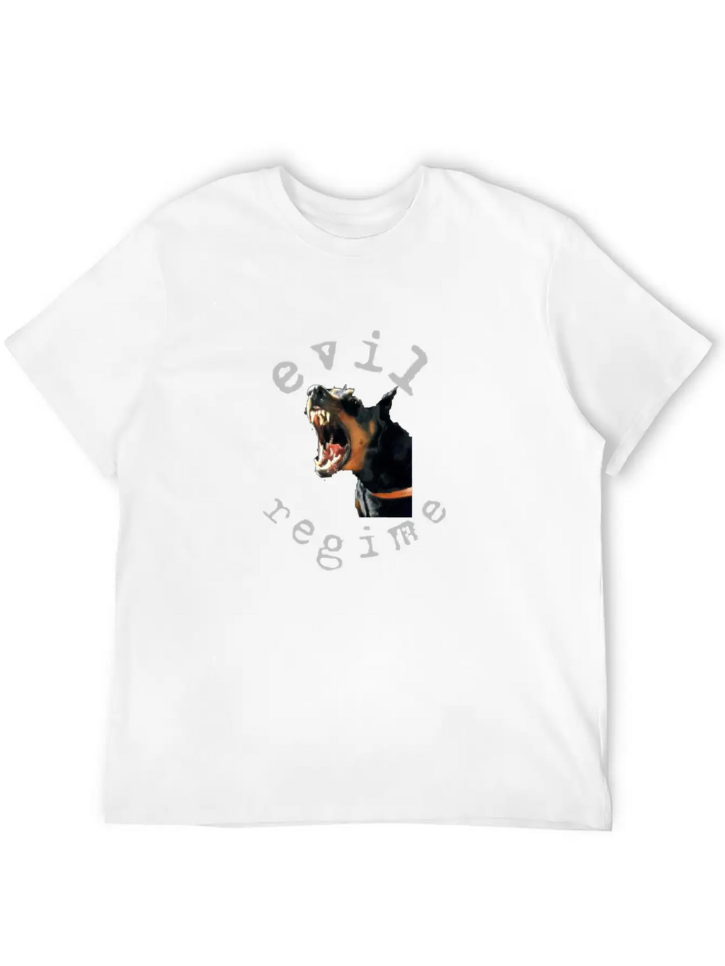 Evil Regime Black Shirt Mean Dog Unisex Short Sleeve Soft Cotton T-Shirt – Casual Everyday Wear