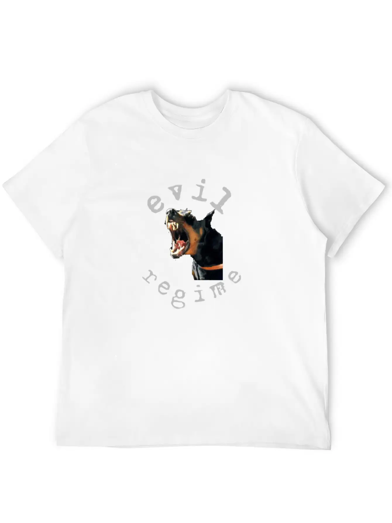 Evil Regime Black Shirt Mean Dog Unisex Short Sleeve Soft Cotton T-Shirt – Casual Everyday Wear