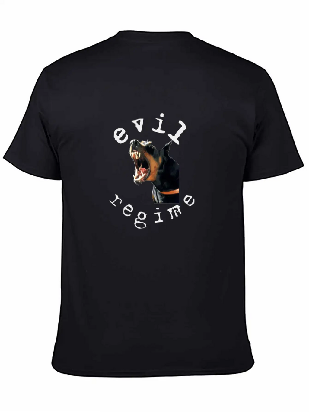 Evil Regime Black Shirt Mean Dog Unisex Short Sleeve Soft Cotton T-Shirt – Casual Everyday Wear