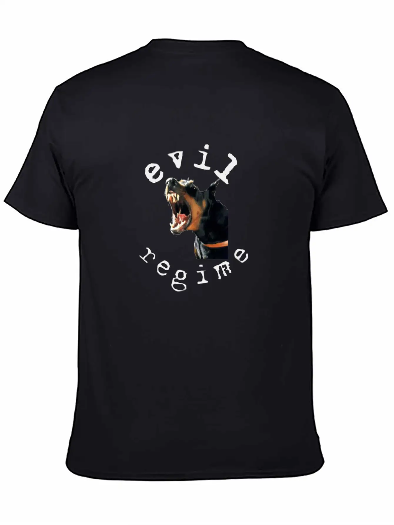 Evil Regime Black Shirt Mean Dog Unisex Short Sleeve Soft Cotton T-Shirt – Casual Everyday Wear