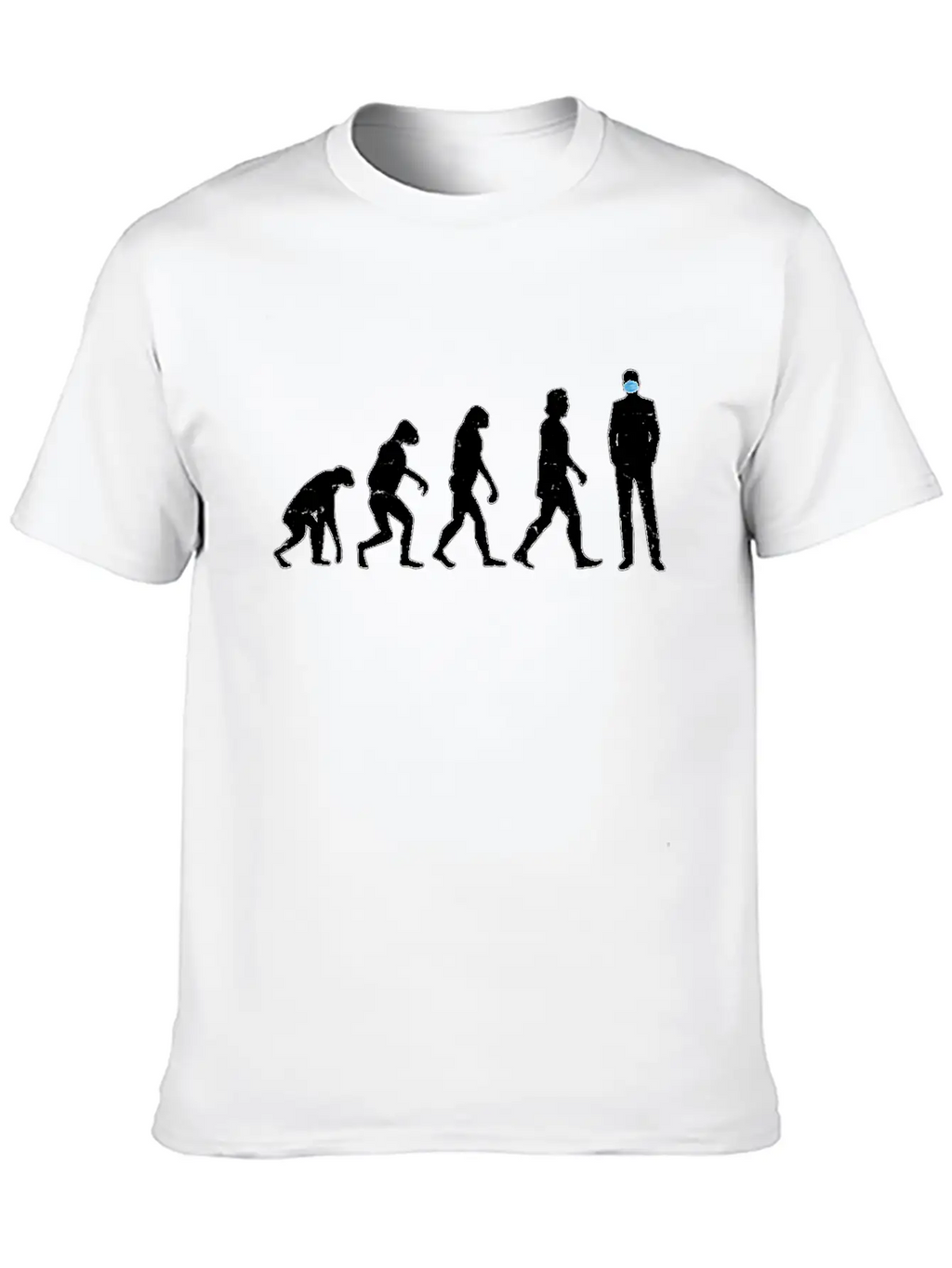 Evolution Of People - Human - Face Mask - Masked - Casual Graphic T-Shirt – Simple And Comfortable Daily Wear