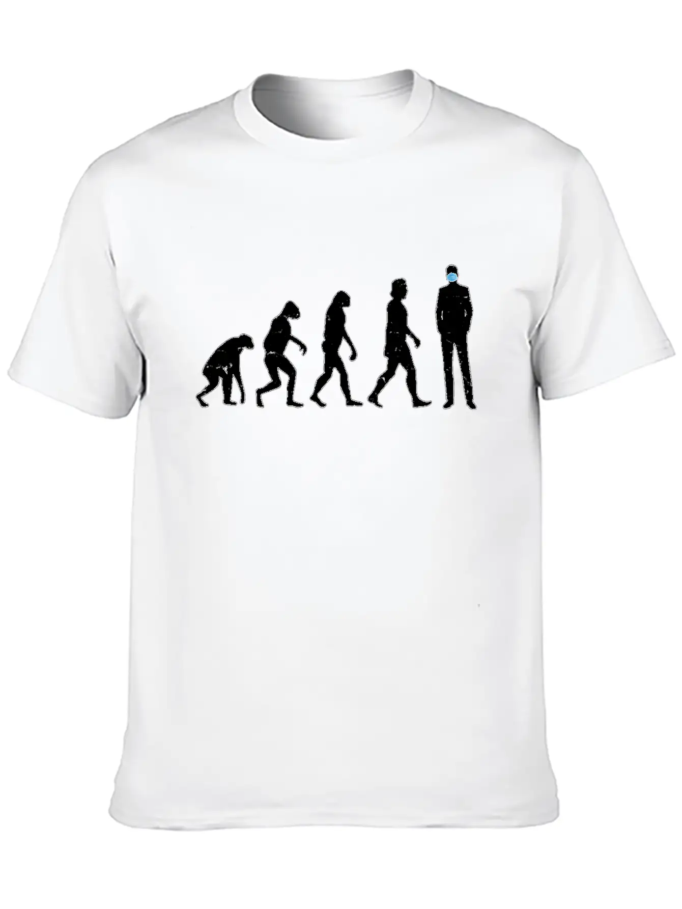 Evolution Of People - Human - Face Mask - Masked - Casual Graphic T-Shirt – Simple And Comfortable Daily Wear