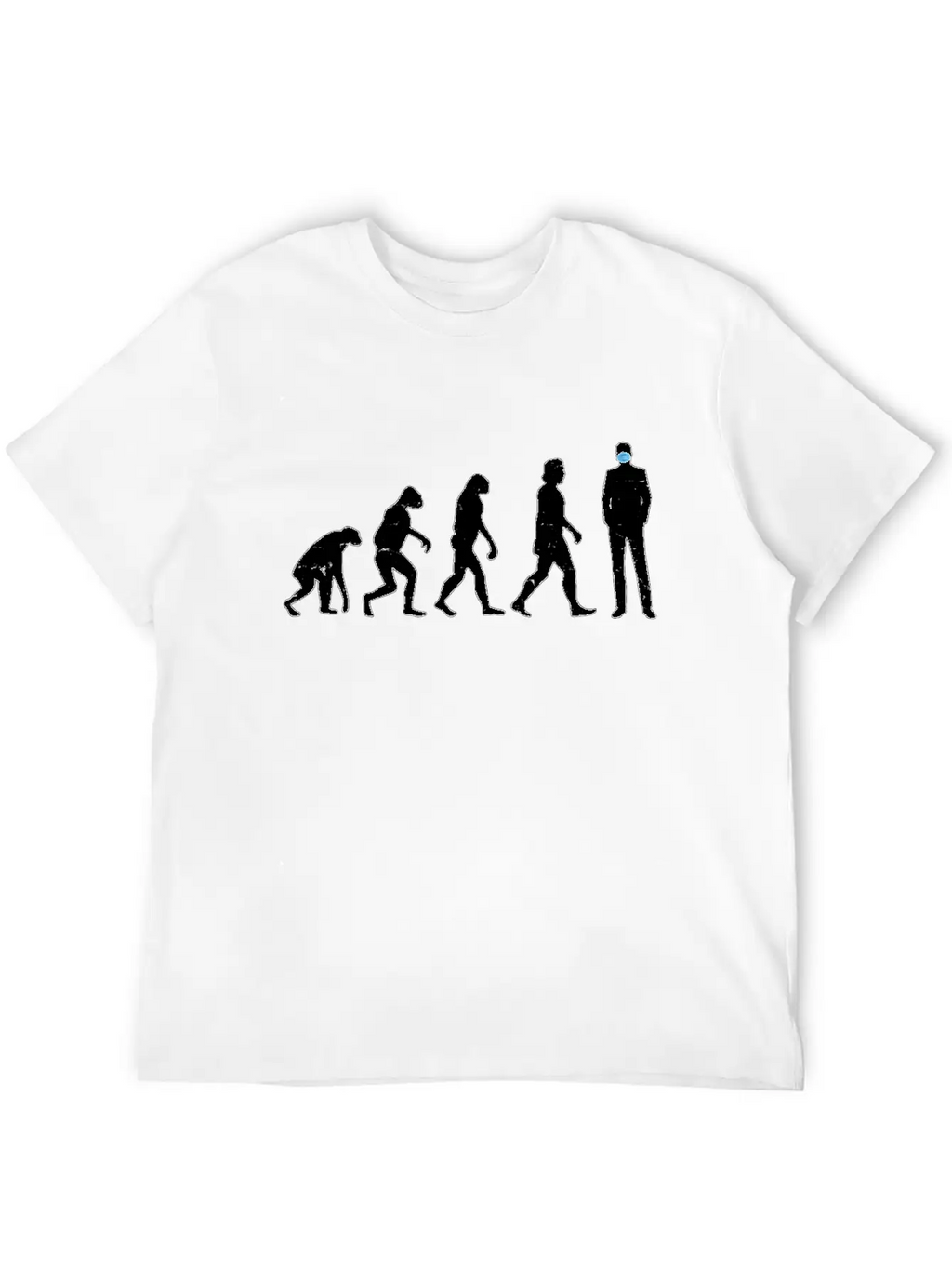 Evolution Of People - Human - Face Mask - Masked - Casual Graphic T-Shirt – Simple And Comfortable Daily Wear