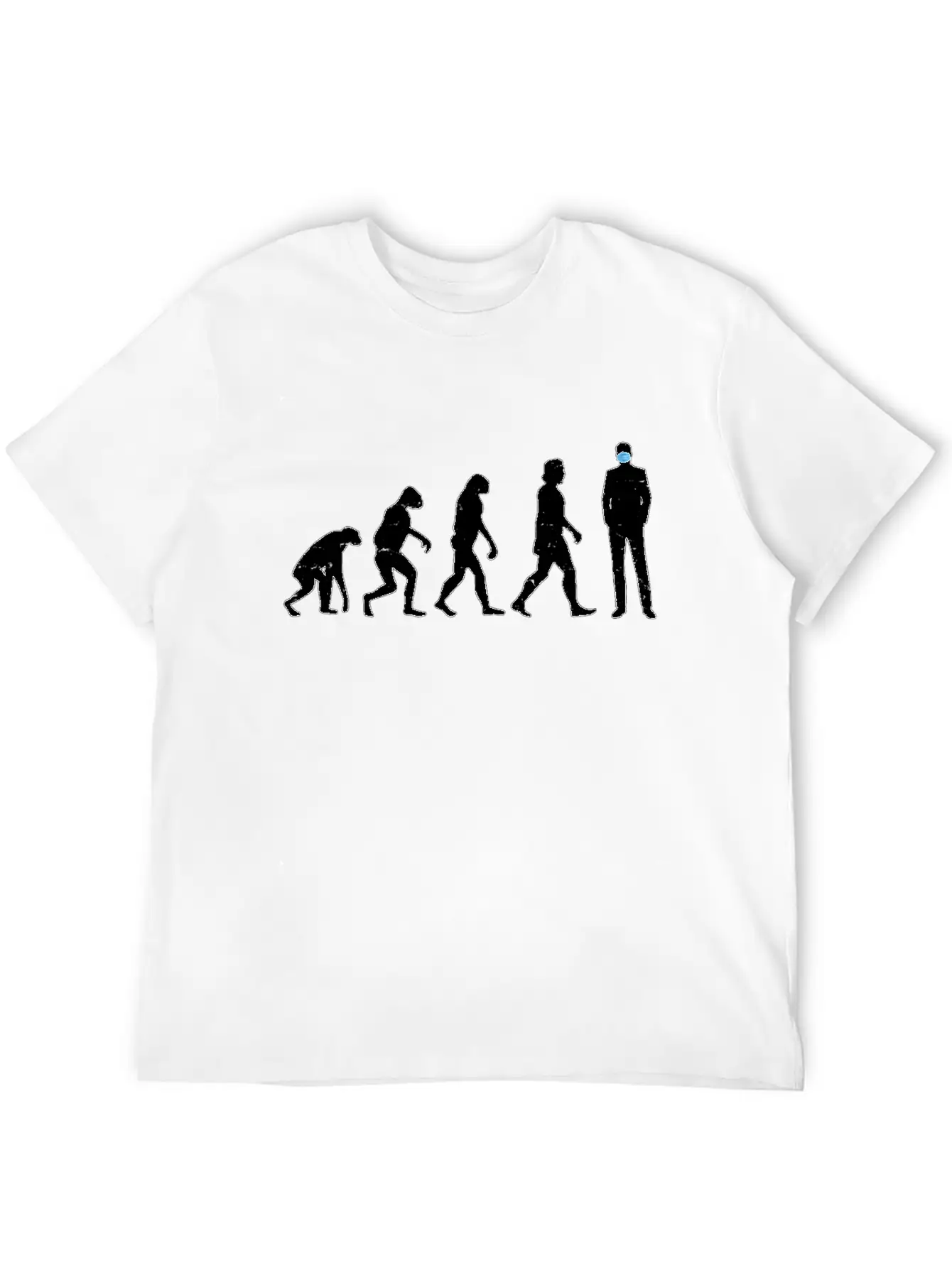 Evolution Of People - Human - Face Mask - Masked - Casual Graphic T-Shirt – Simple And Comfortable Daily Wear