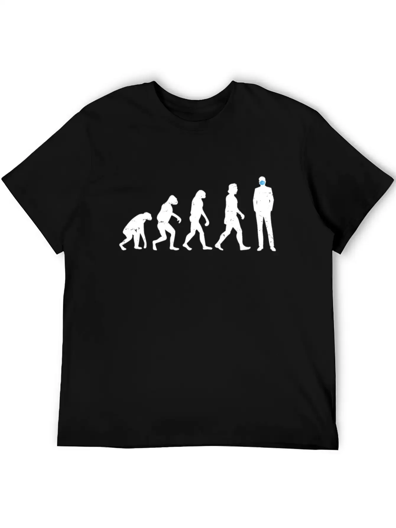 Evolution Of People - Human - Face Mask - Masked - Casual Graphic T-Shirt – Simple And Comfortable Daily Wear