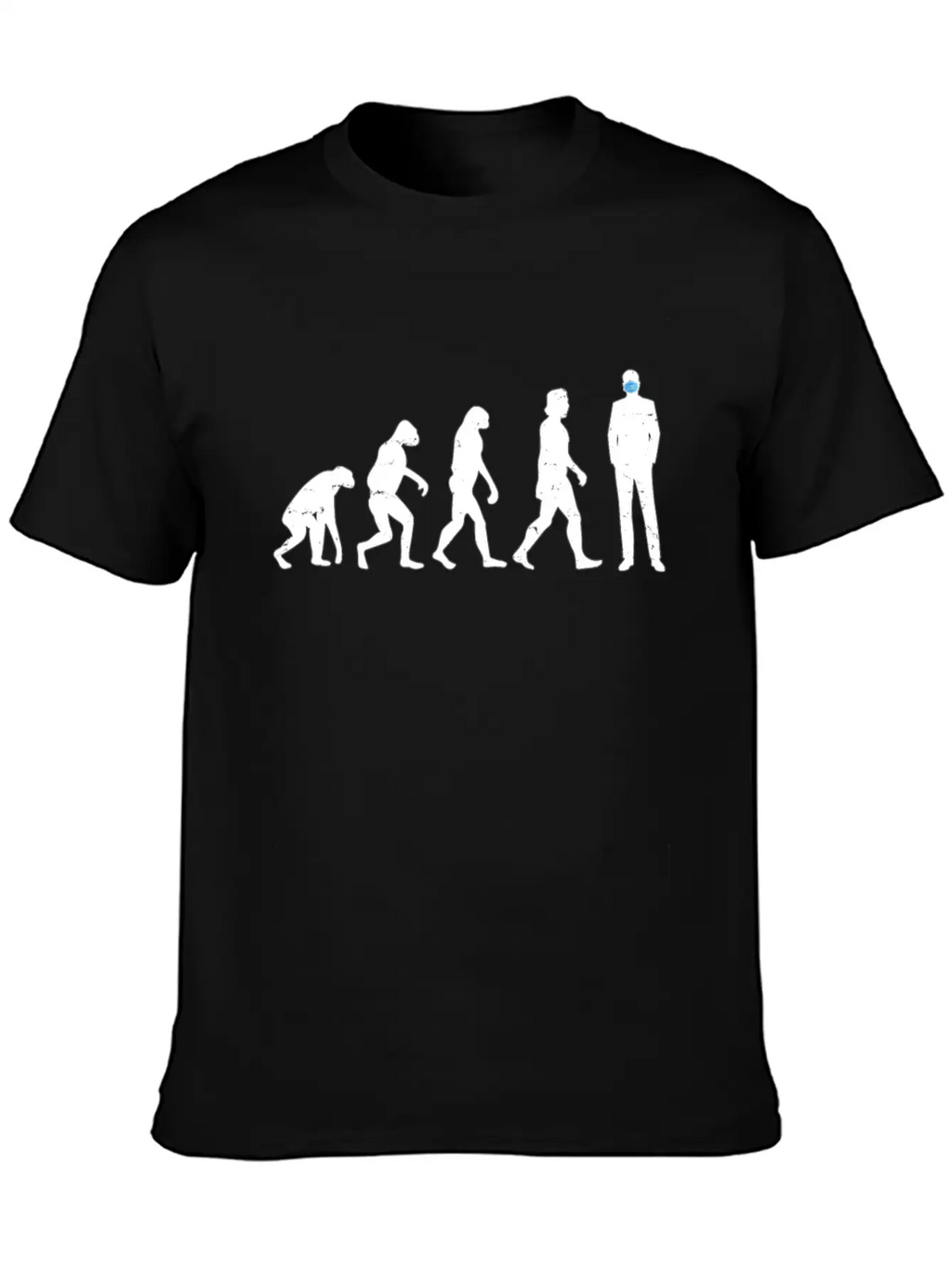 Evolution Of People - Human - Face Mask - Masked - Casual Graphic T-Shirt – Simple And Comfortable Daily Wear