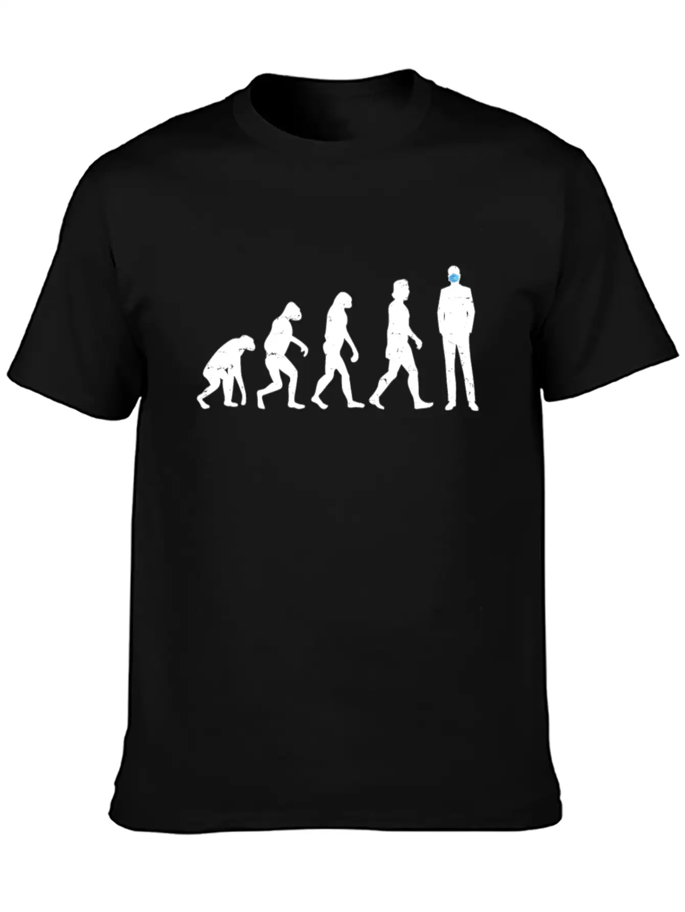 Evolution Of People - Human - Face Mask - Masked - Casual Graphic T-Shirt – Simple And Comfortable Daily Wear