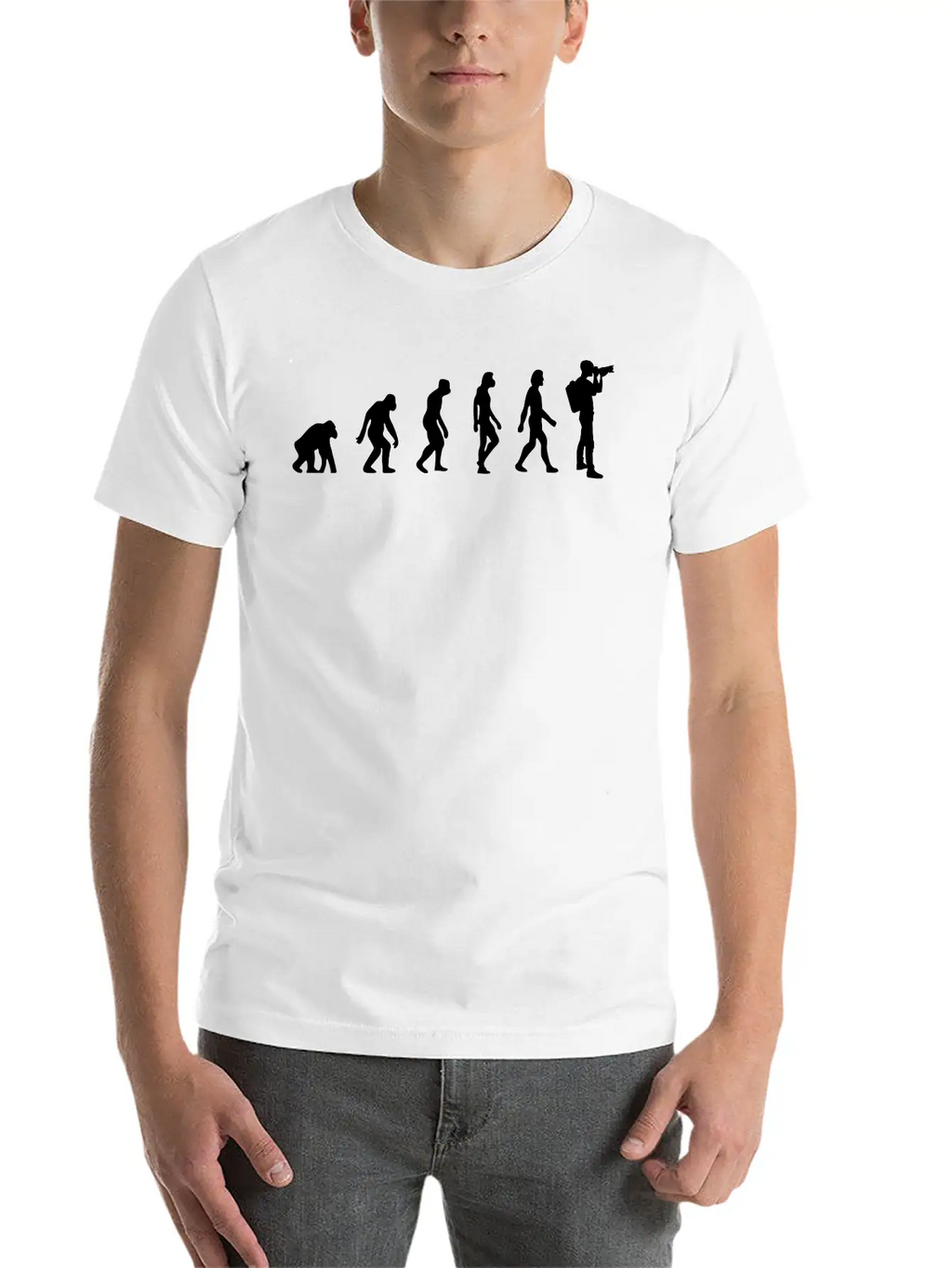 Evolution Of Photography Unisex Short Sleeve Soft Cotton T-Shirt – Casual Everyday Wear