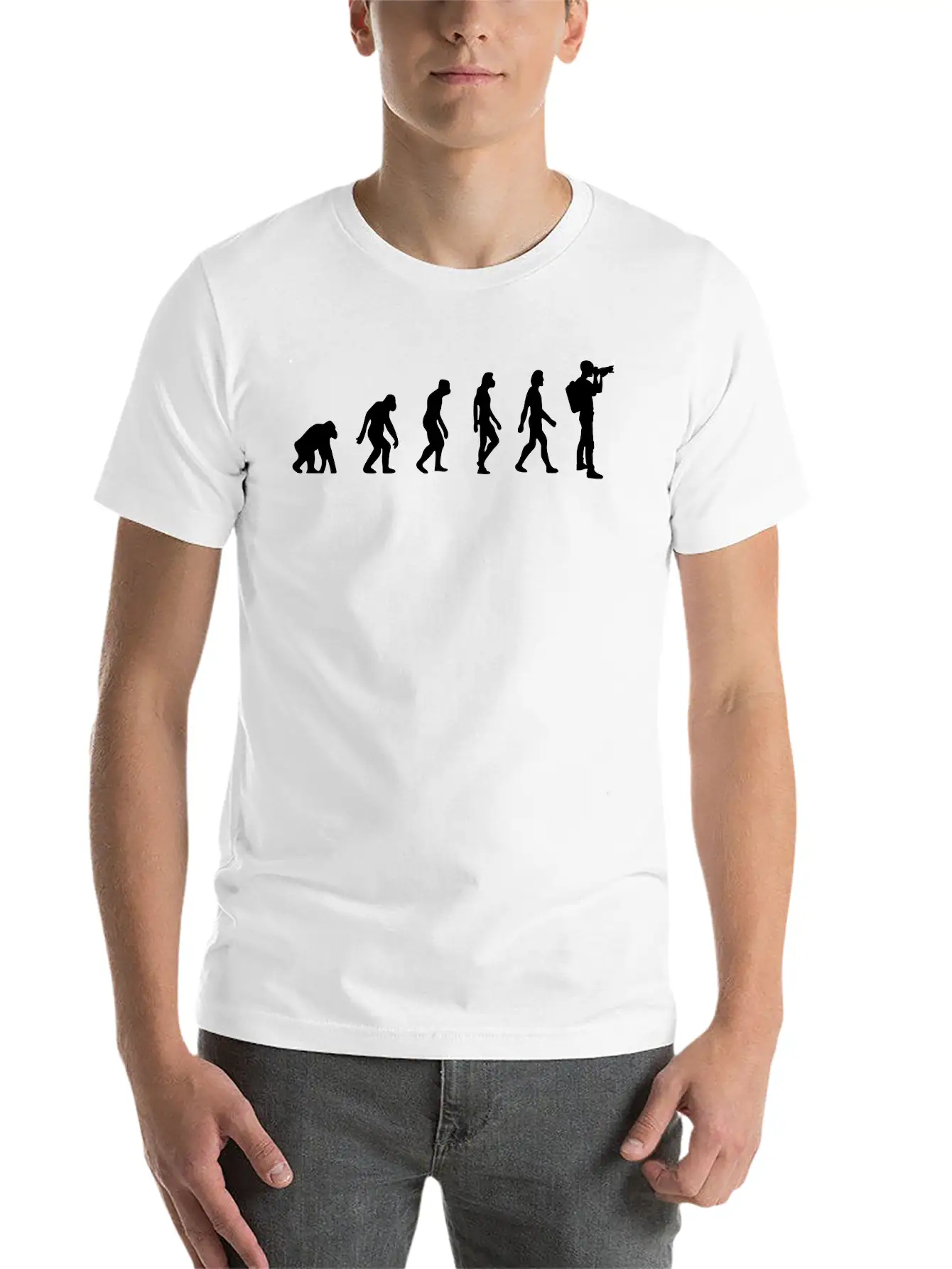 Evolution Of Photography Unisex Short Sleeve Soft Cotton T-Shirt – Casual Everyday Wear