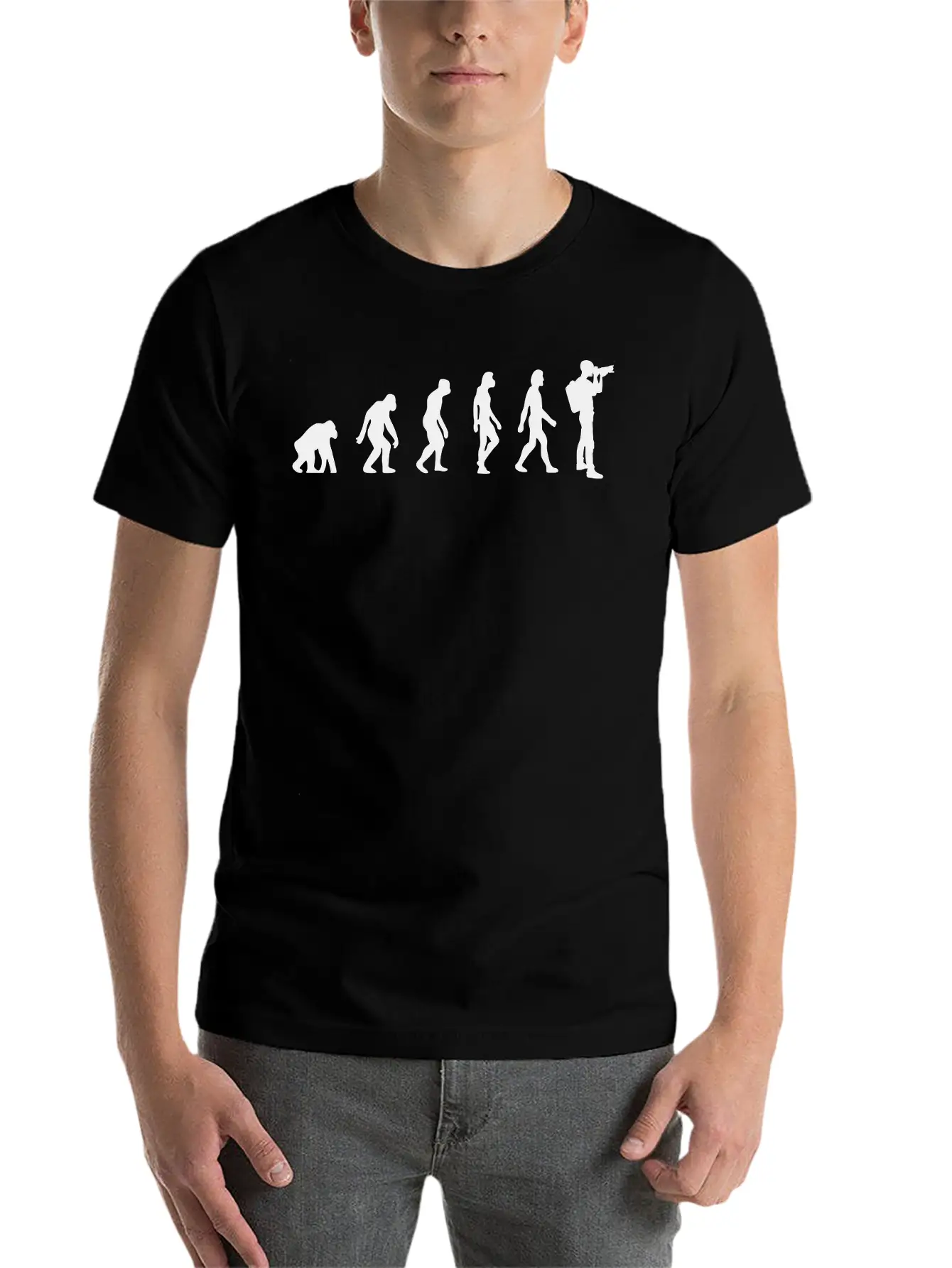 Evolution Of Photography Unisex Short Sleeve Soft Cotton T-Shirt – Casual Everyday Wear