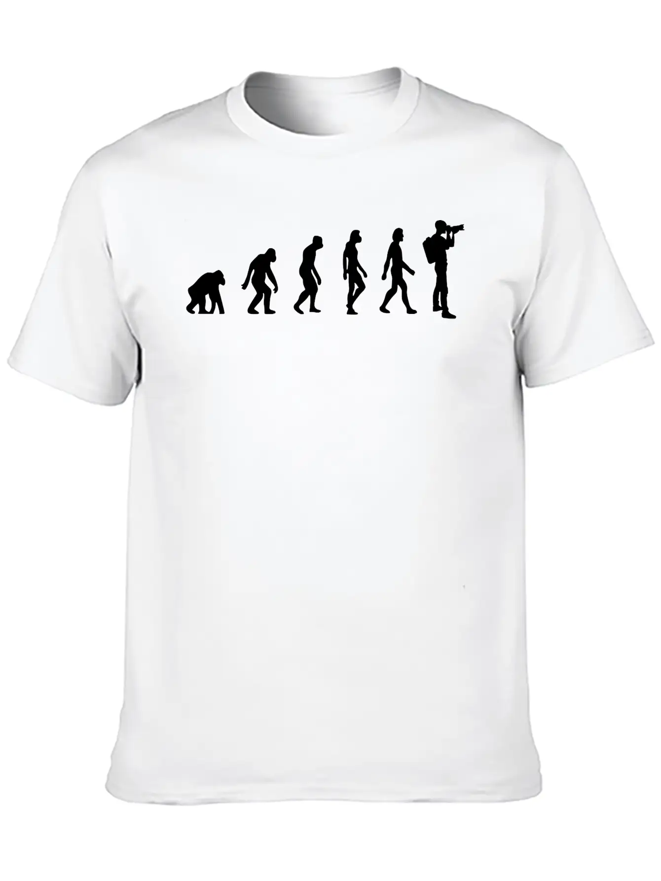 Evolution Of Photography Unisex Short Sleeve Soft Cotton T-Shirt – Casual Everyday Wear