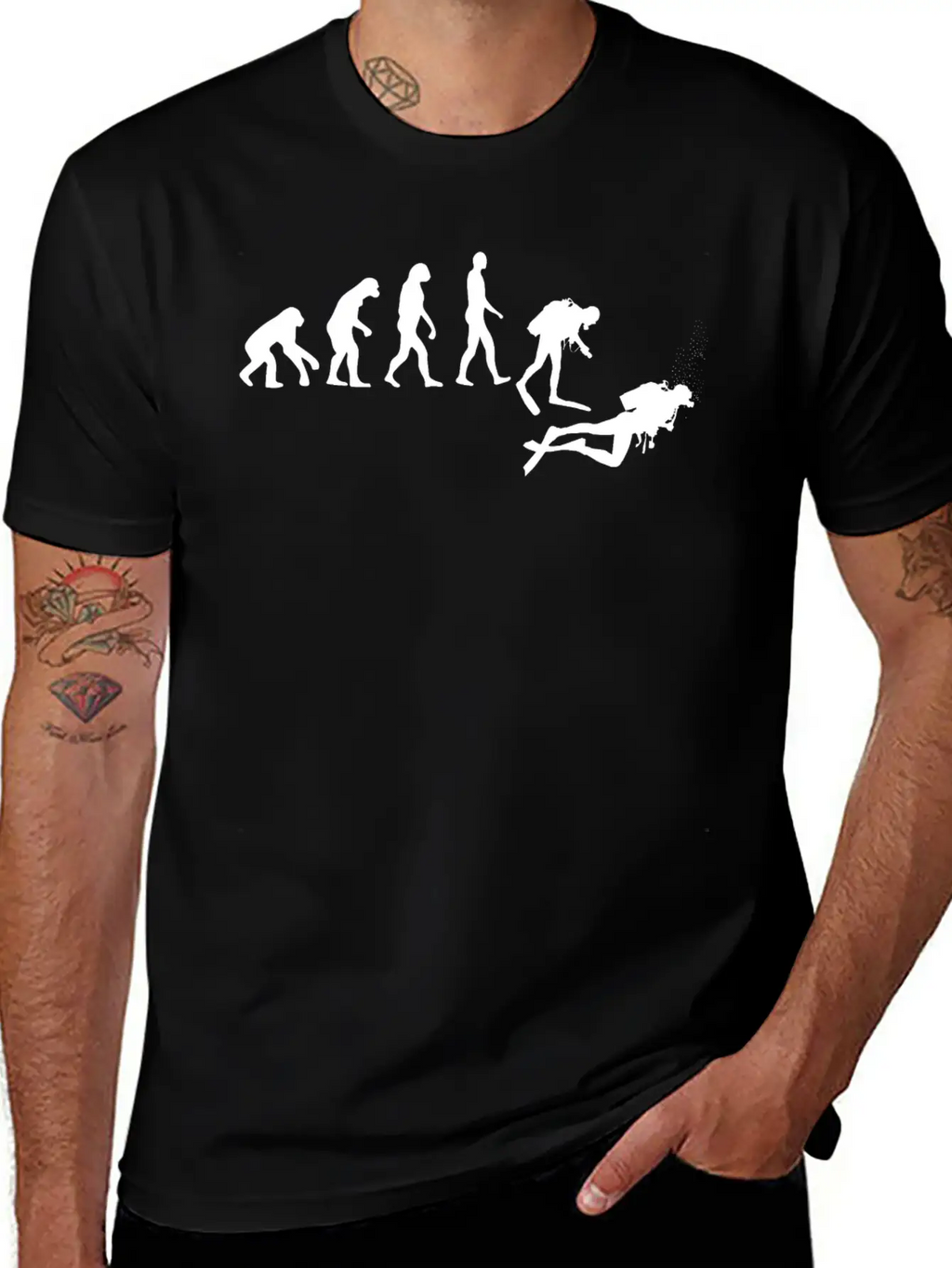 Evolution Of Scuba Diving Unisex Casual T-Shirt – Clean Design For Daily Comfort