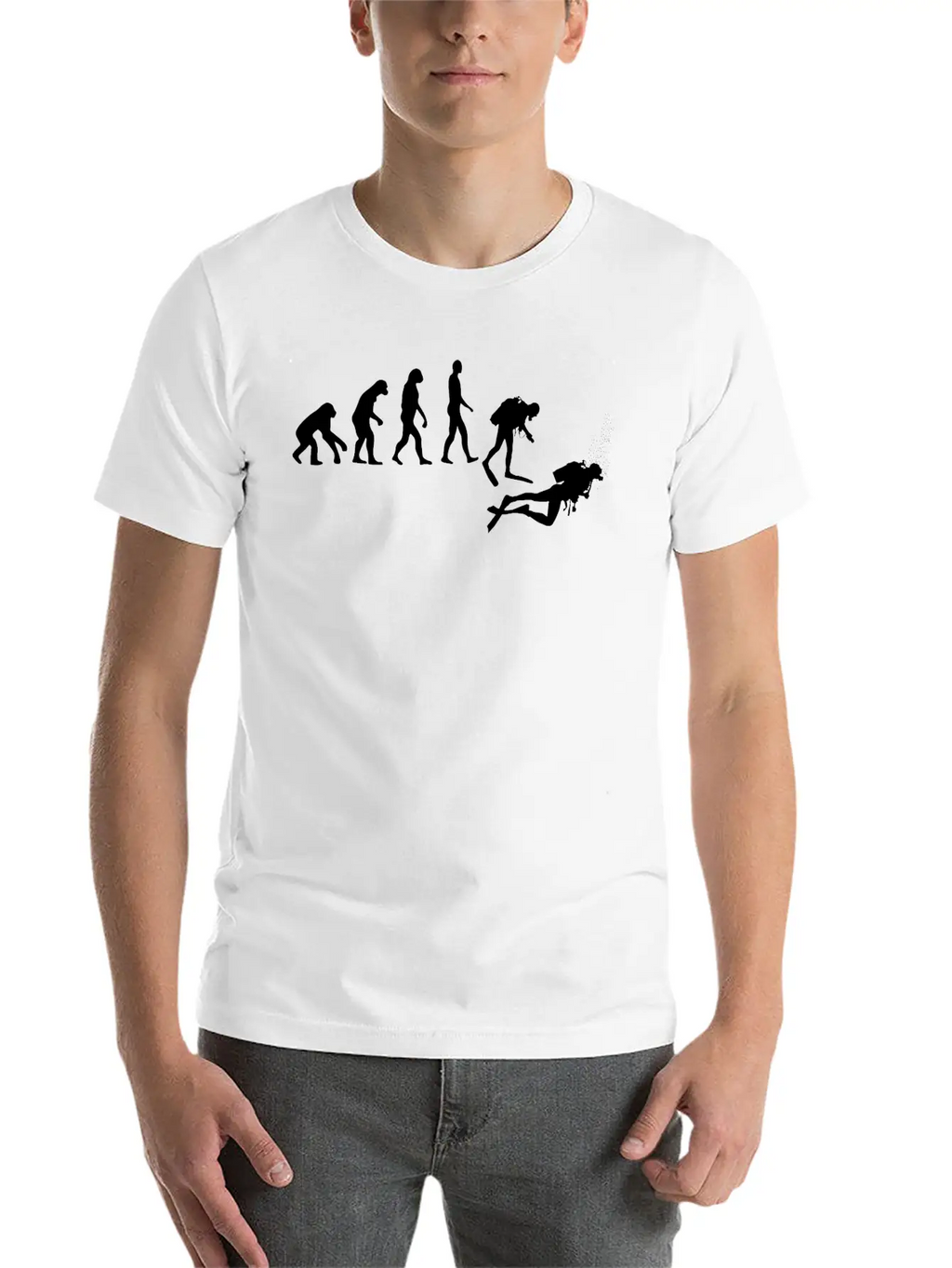 Evolution Of Scuba Diving Unisex Casual T-Shirt – Clean Design For Daily Comfort