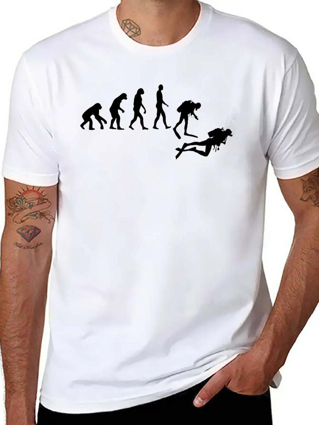 Evolution Of Scuba Diving Unisex Casual T-Shirt – Clean Design For Daily Comfort