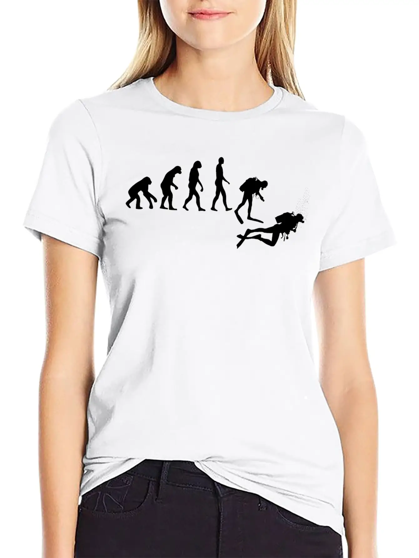 Evolution Of Scuba Diving Unisex Casual T-Shirt – Clean Design For Daily Comfort