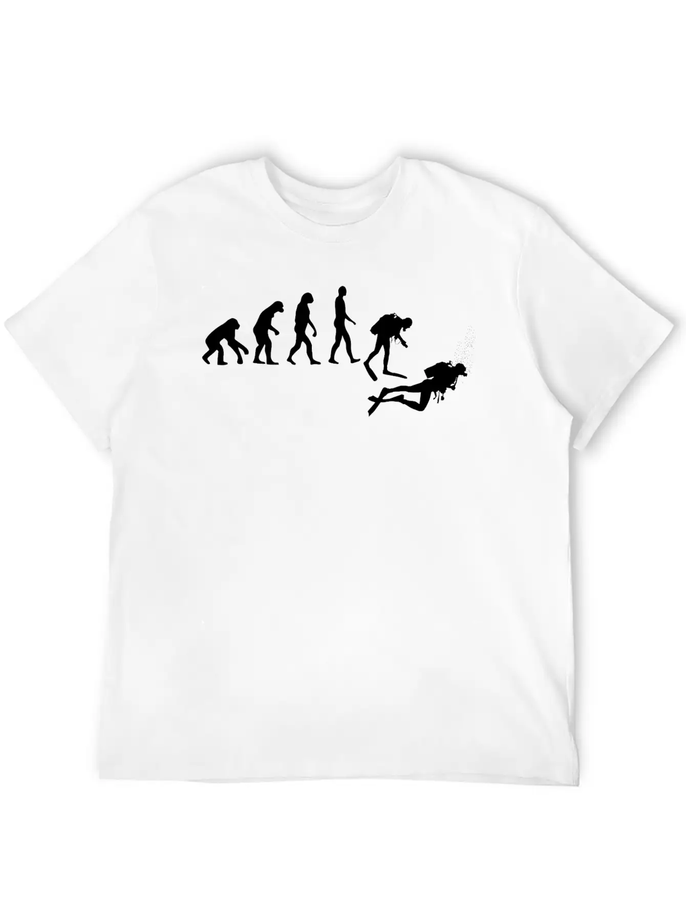 Evolution Of Scuba Diving Unisex Casual T-Shirt – Clean Design For Daily Comfort