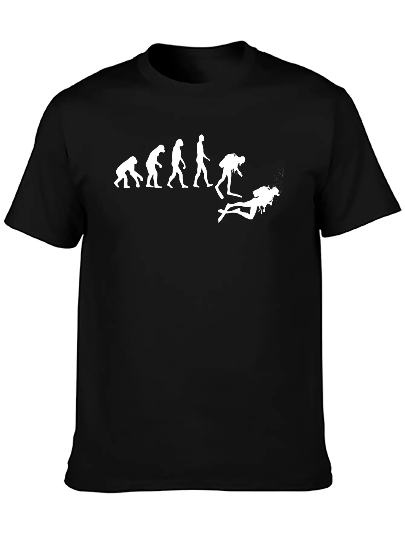 Evolution Of Scuba Diving Unisex Casual T-Shirt – Clean Design For Daily Comfort