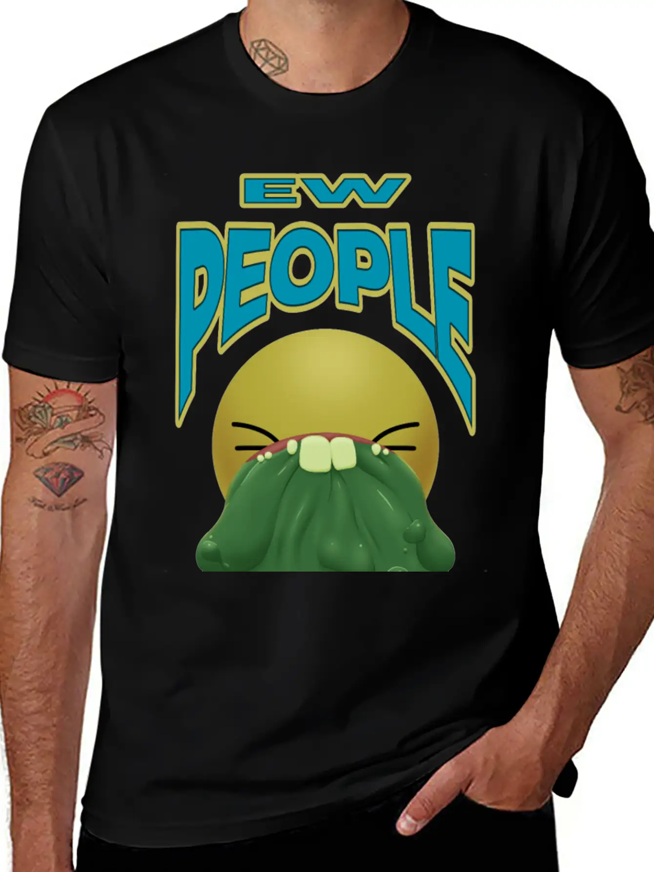 Ew People Classic Fit Graphic Tee For Daily Comfort – Unisex Cotton Shirt