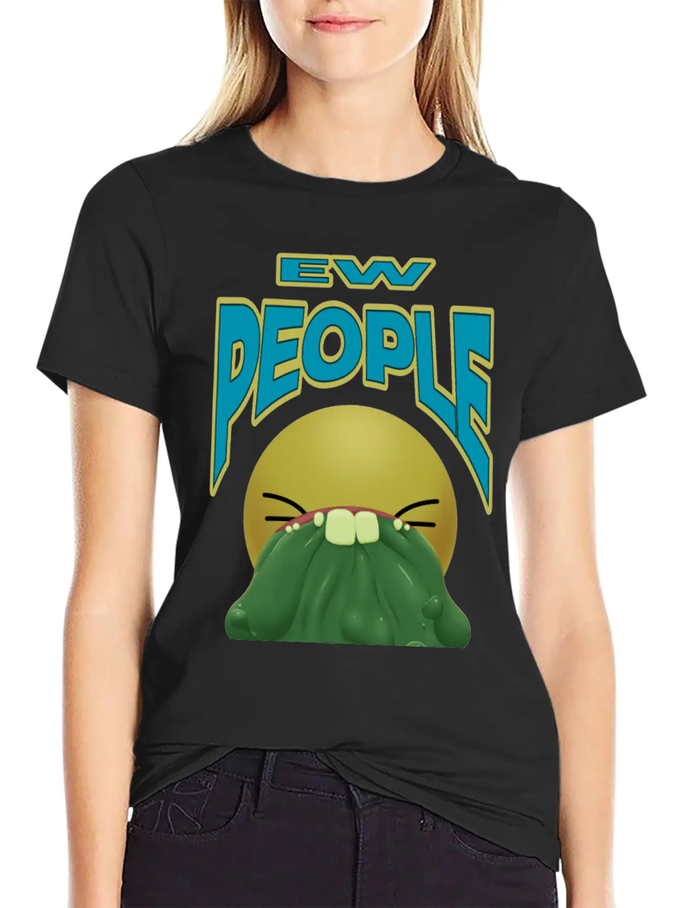 Ew People Classic Fit Graphic Tee For Daily Comfort – Unisex Cotton Shirt