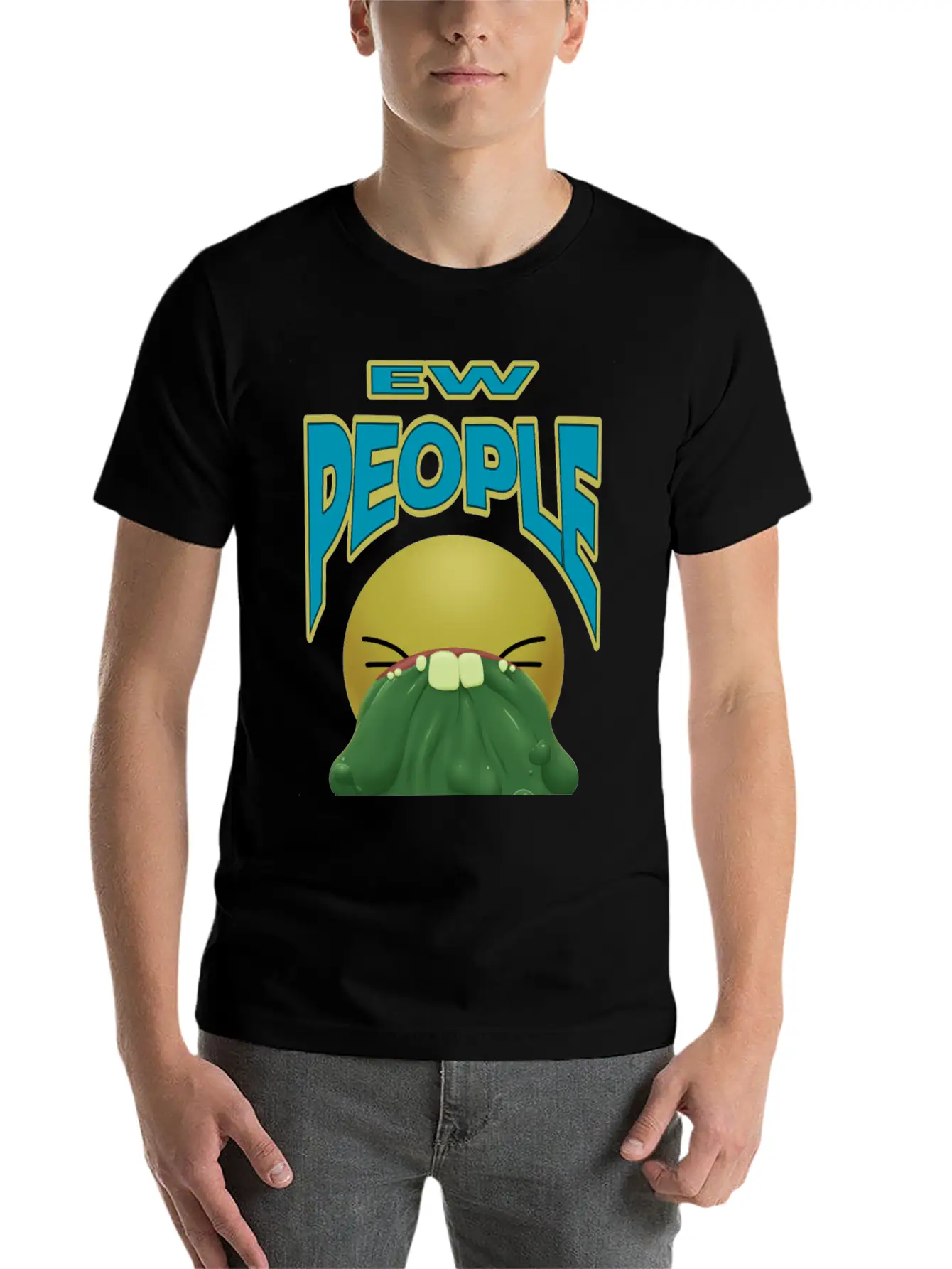 Ew People Classic Fit Graphic Tee For Daily Comfort – Unisex Cotton Shirt
