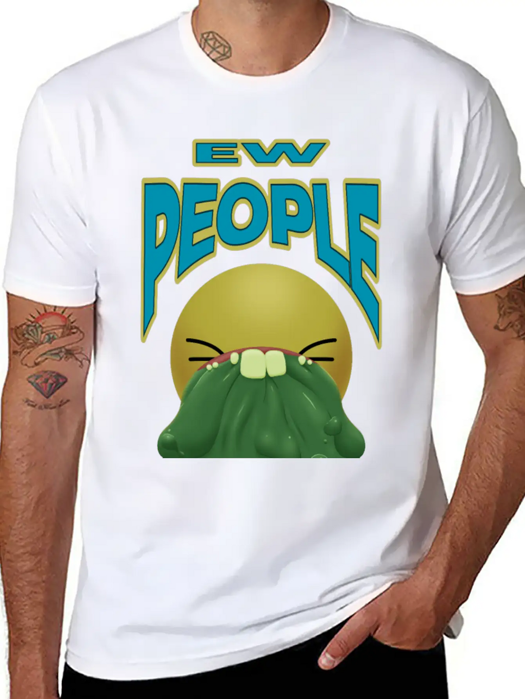 Ew People Classic Fit Graphic Tee For Daily Comfort – Unisex Cotton Shirt