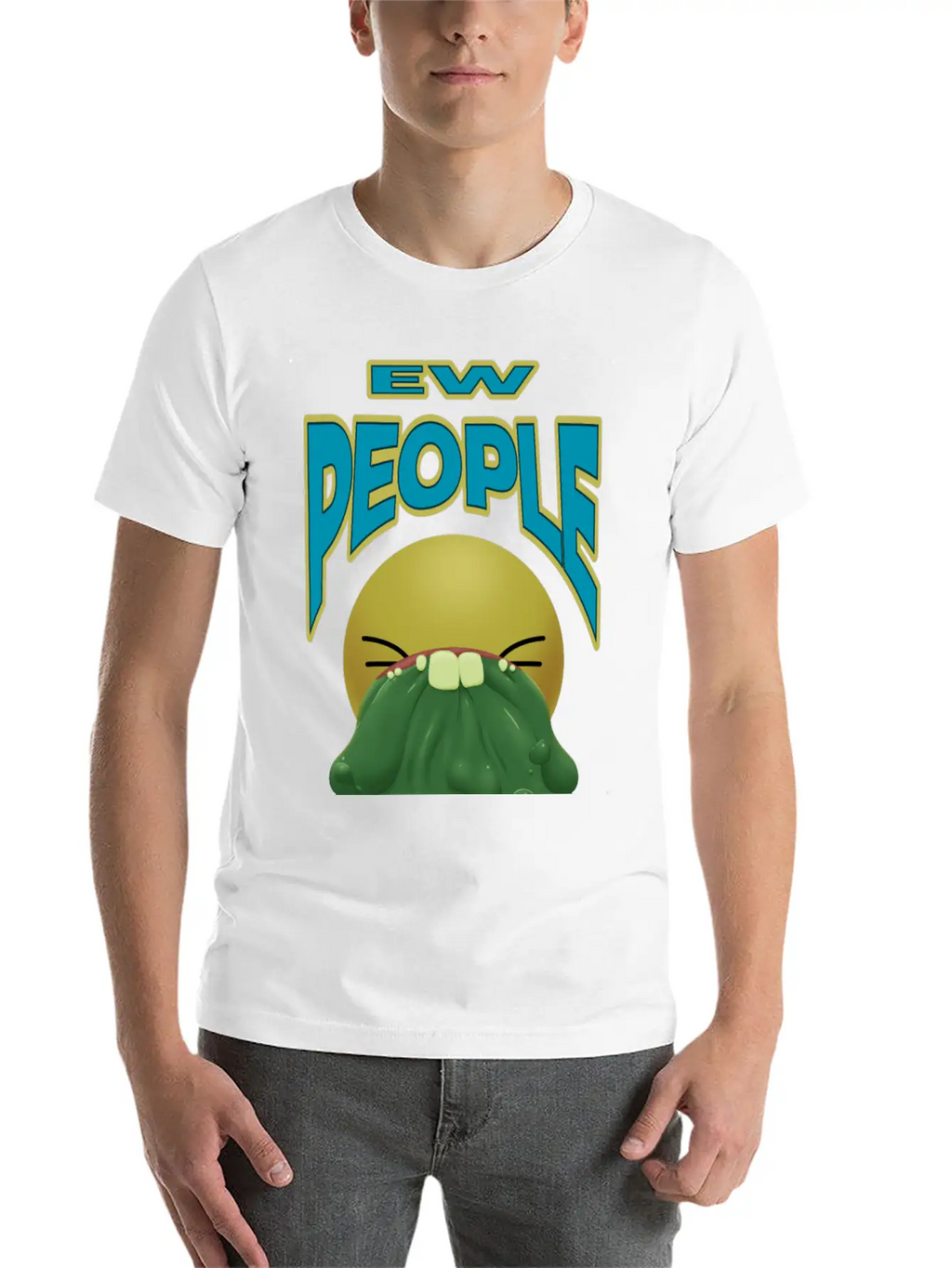 Ew People Classic Fit Graphic Tee For Daily Comfort – Unisex Cotton Shirt