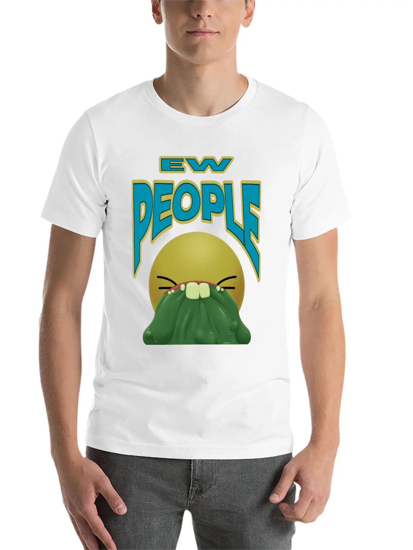 Ew People Classic Fit Graphic Tee For Daily Comfort – Unisex Cotton Shirt