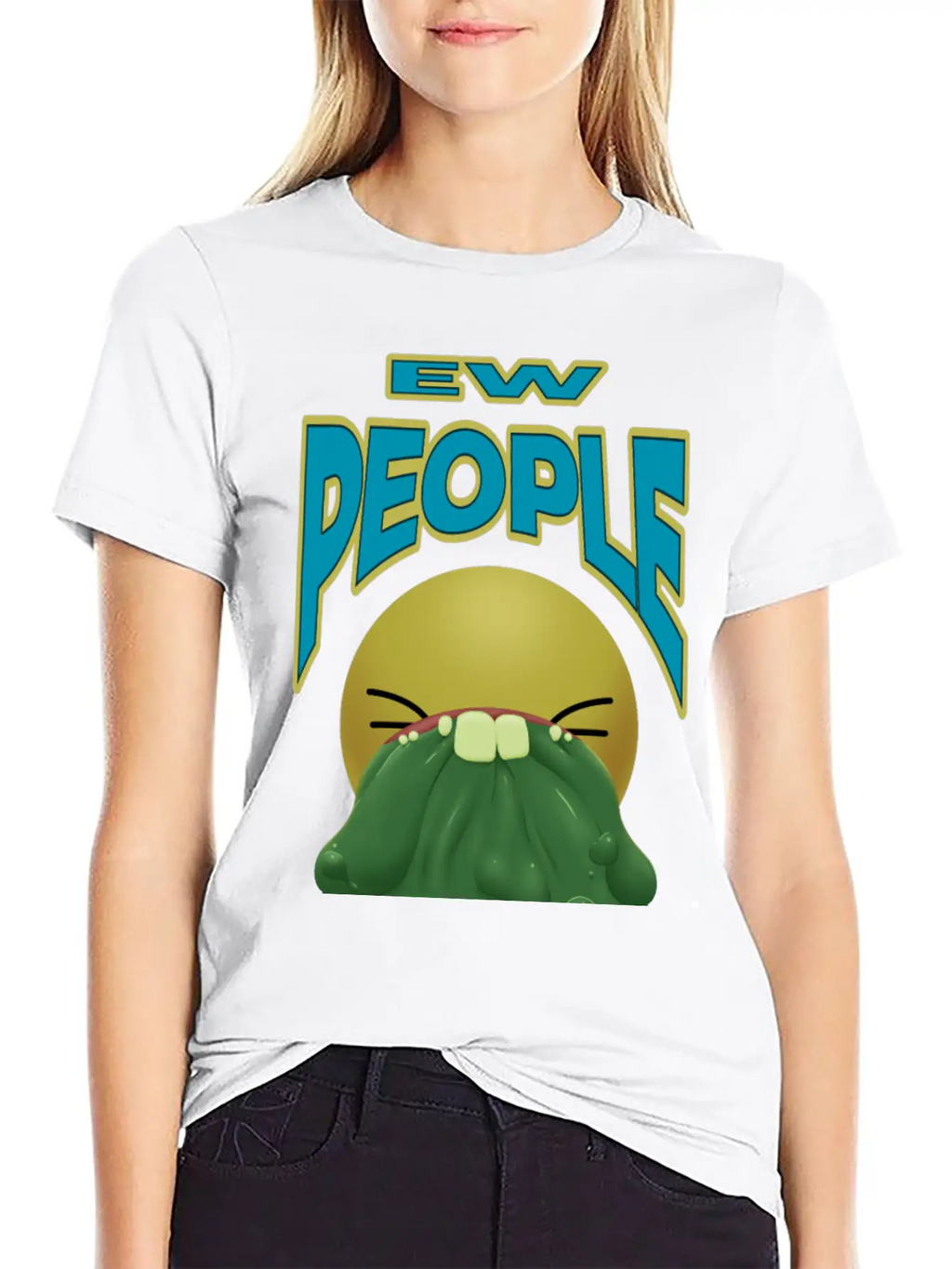 Ew People Classic Fit Graphic Tee For Daily Comfort – Unisex Cotton Shirt