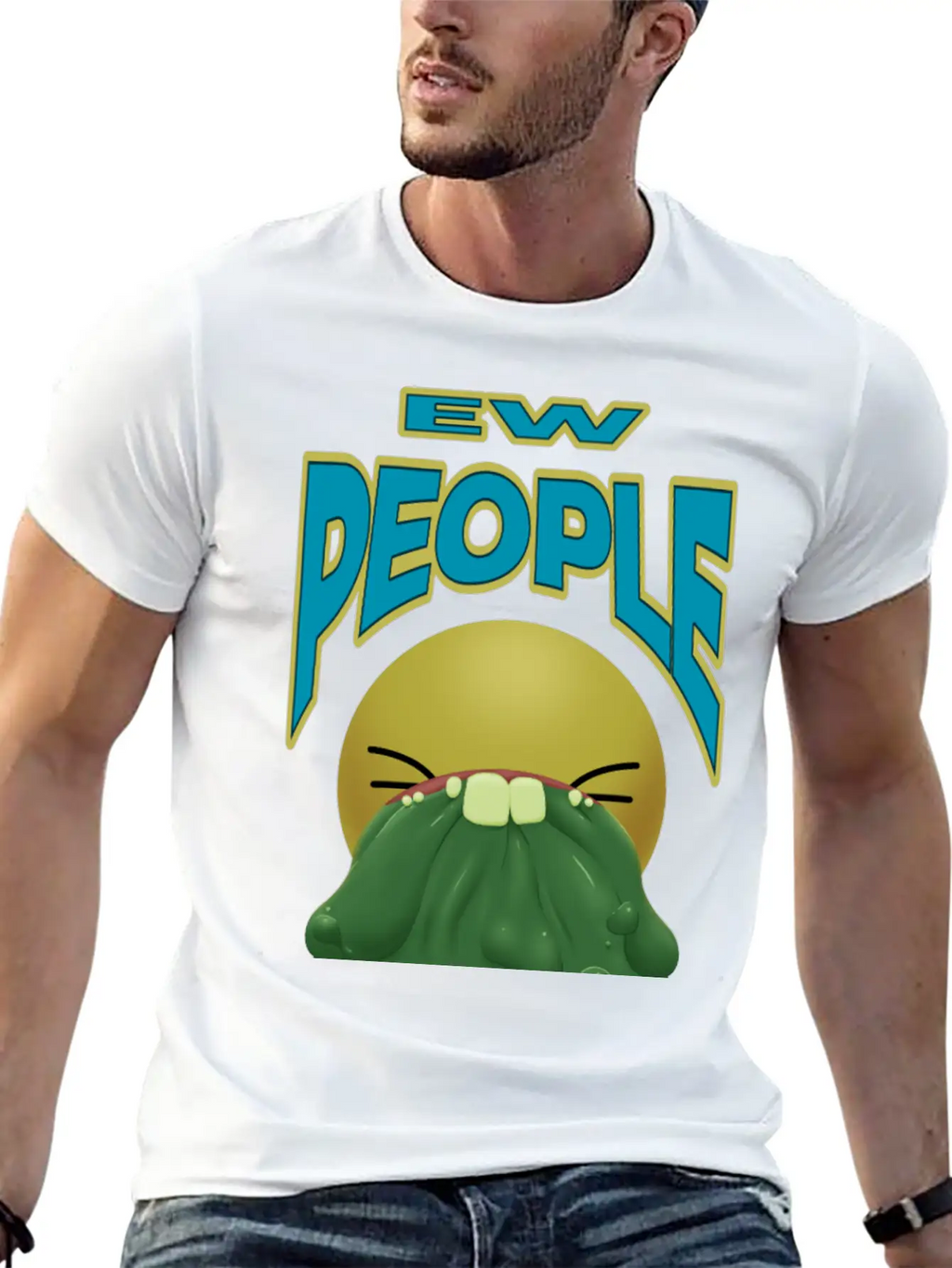 Ew People Classic Fit Graphic Tee For Daily Comfort – Unisex Cotton Shirt