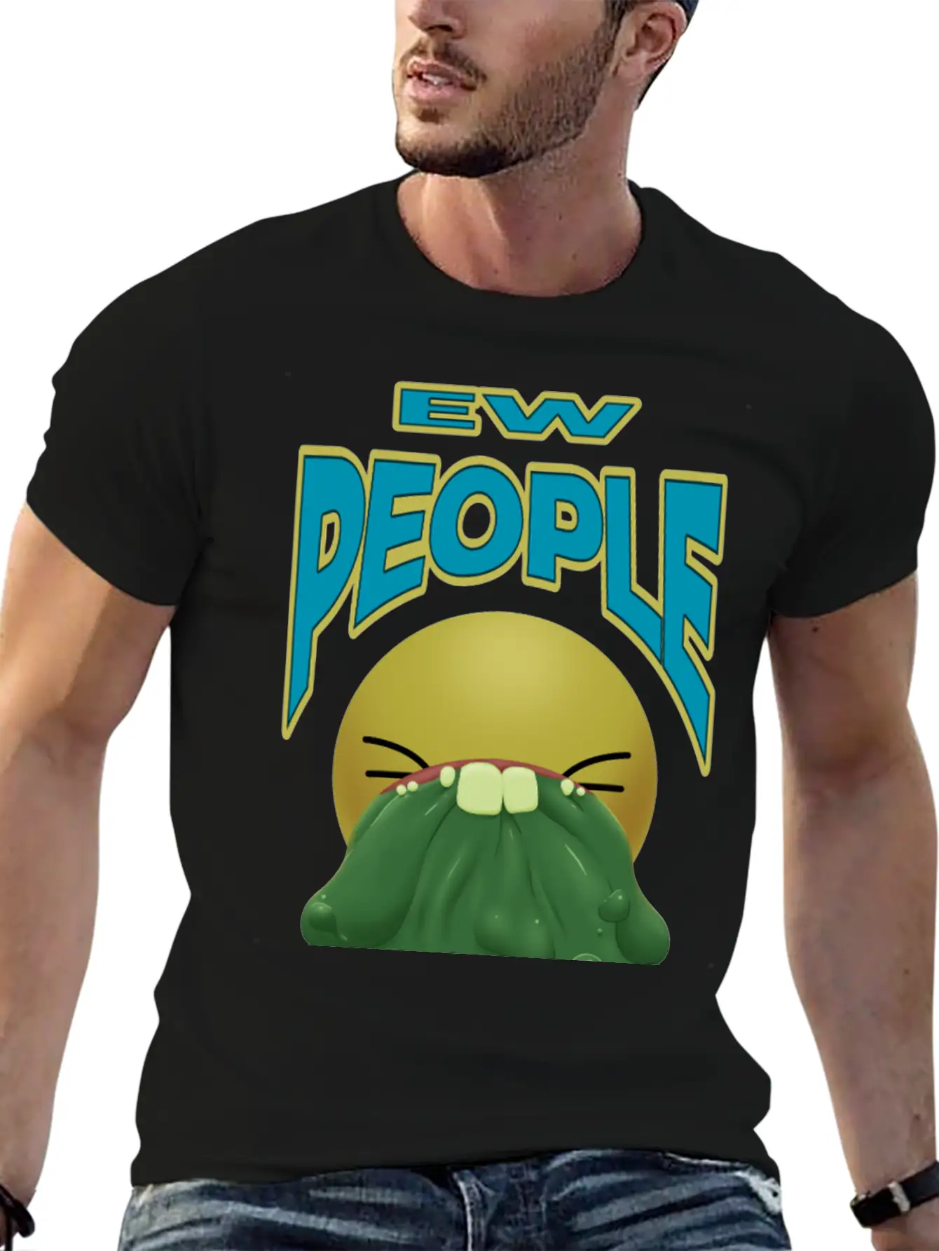 Ew People Classic Fit Graphic Tee For Daily Comfort – Unisex Cotton Shirt