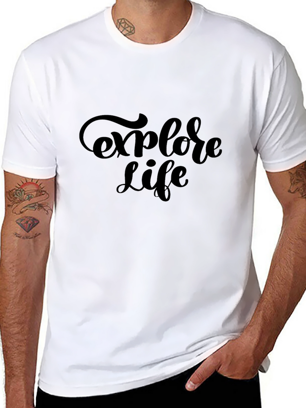 Explore Life Black Graphic Tee