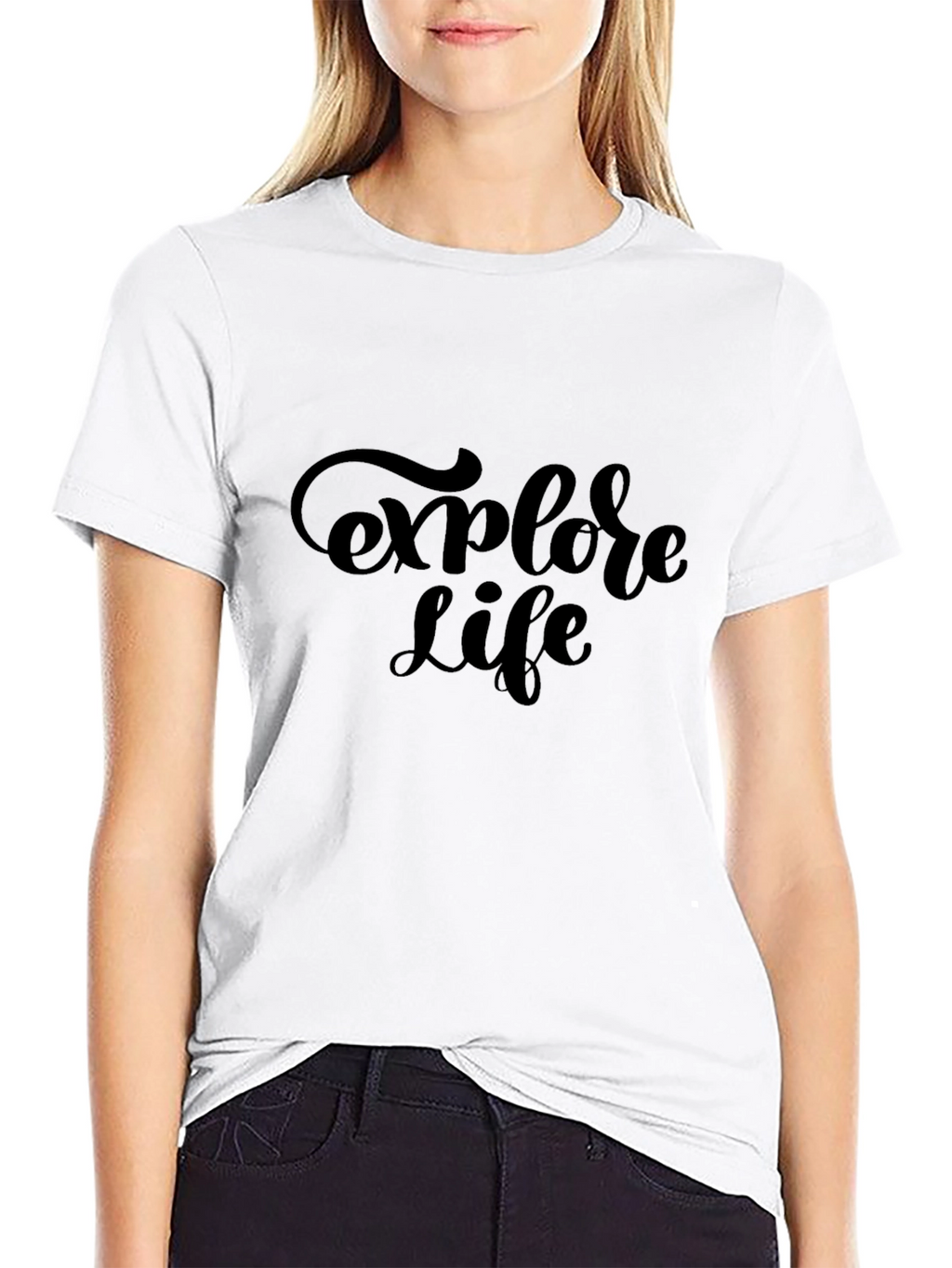 Explore Life Black Graphic Tee