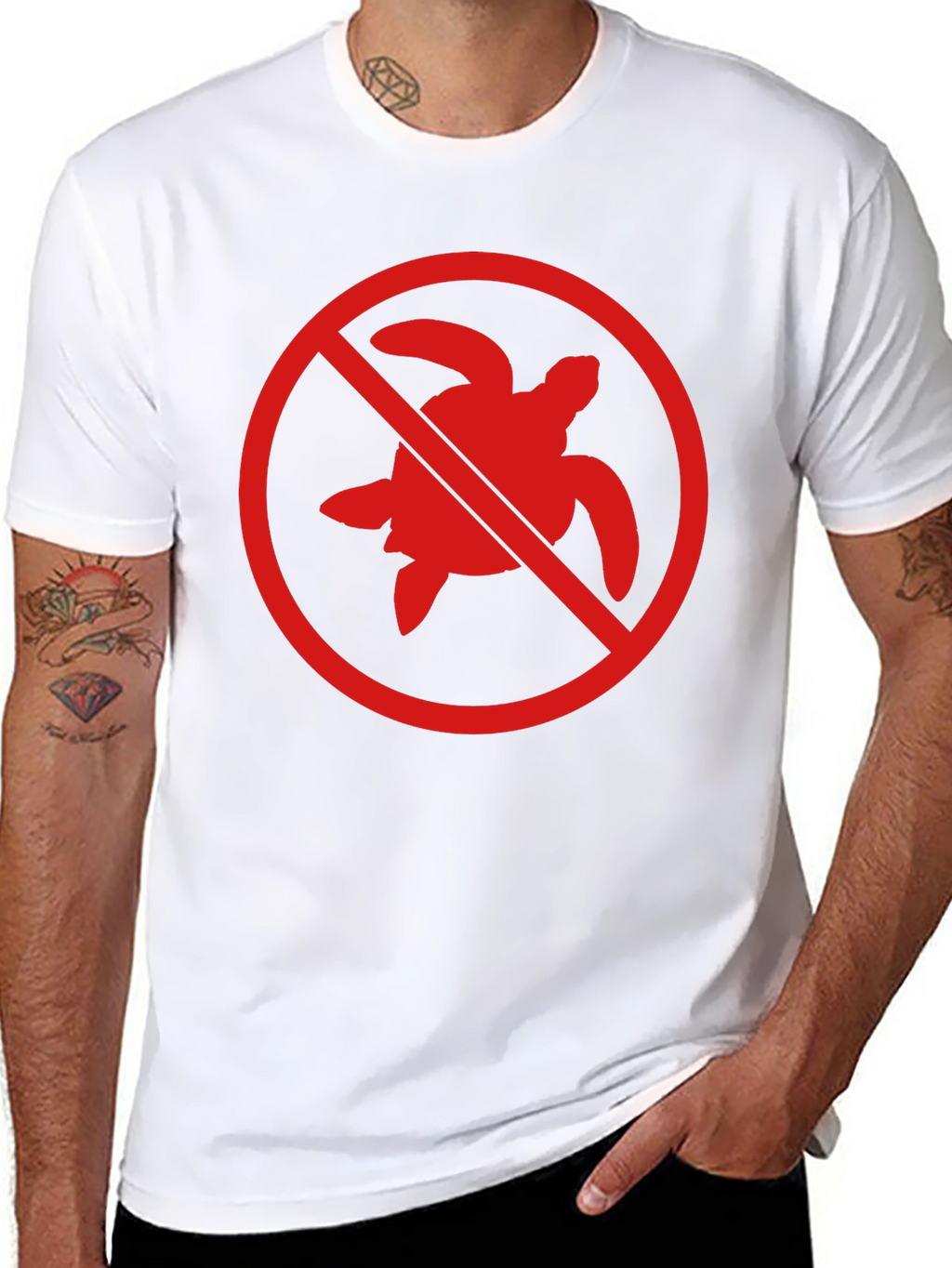 No Turtles T-Shirt - Black Crew Neck Tee
