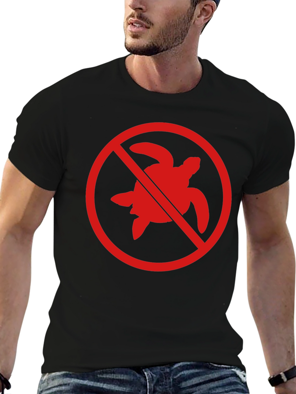 No Turtles T-Shirt - Black Crew Neck Tee