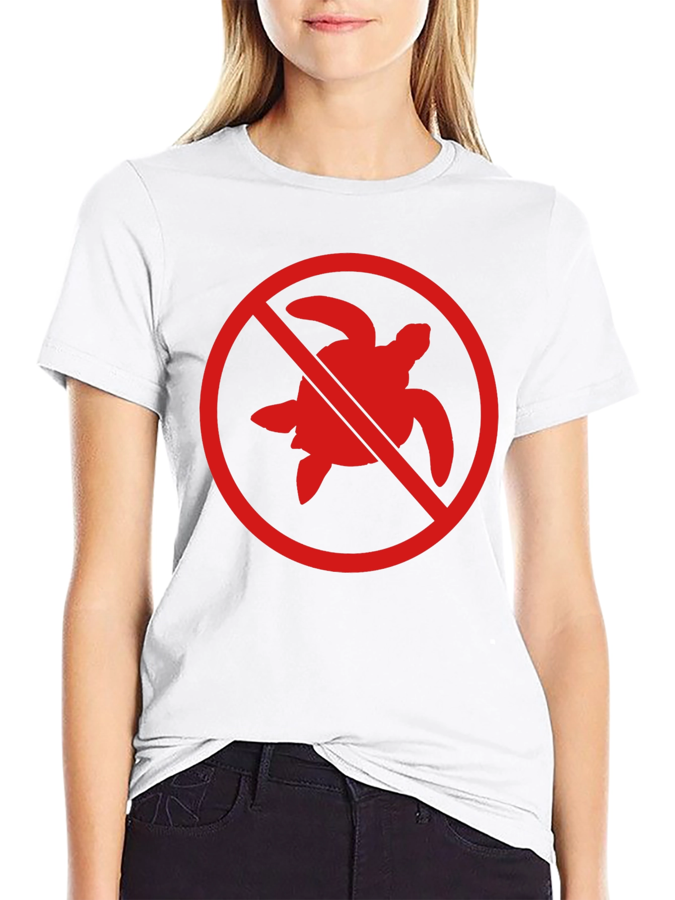 No Turtles T-Shirt - Black Crew Neck Tee