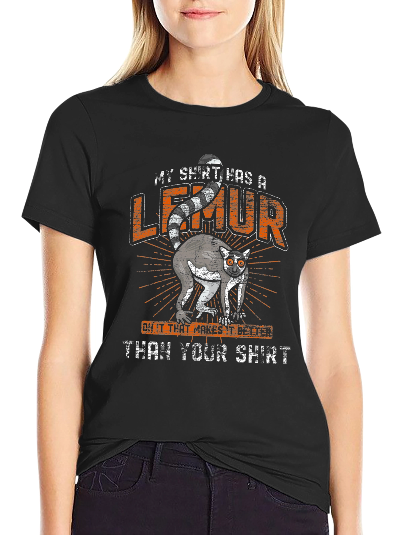 Funny Lemur Graphic Tee - My Shirt Has A Lemur