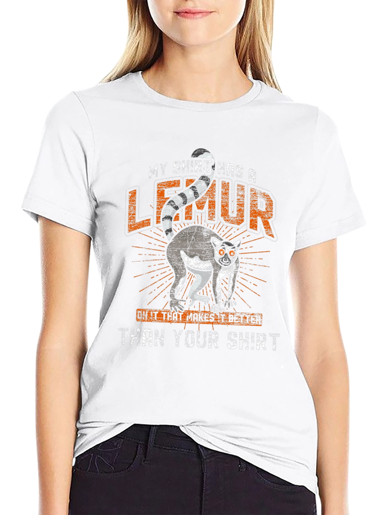 Funny Lemur Graphic Tee - My Shirt Has A Lemur